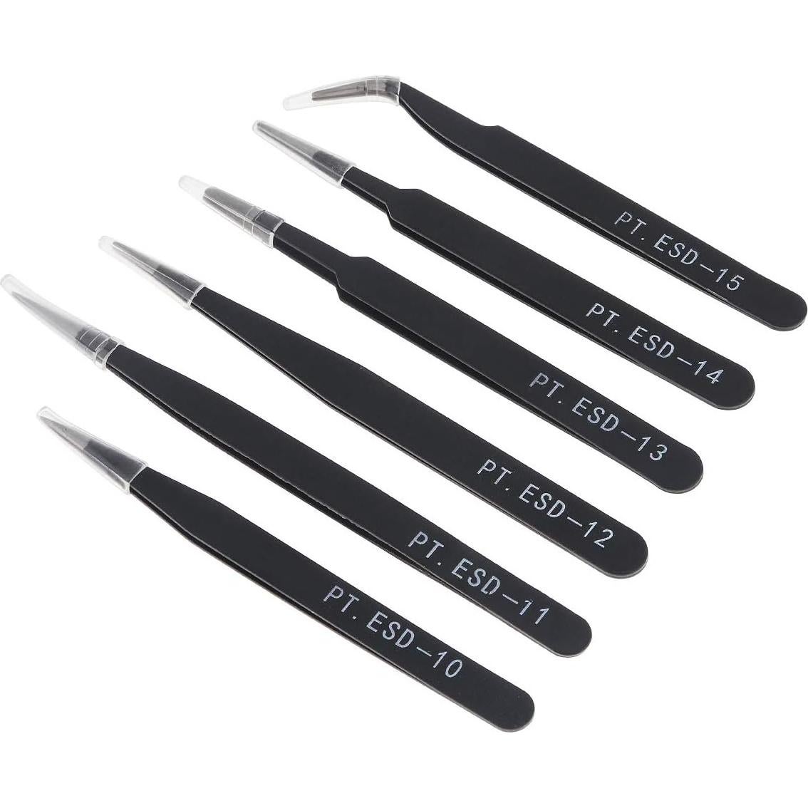 Set de Pinzas de Precisión OriGlam 6 Piezas Acero Inoxidable