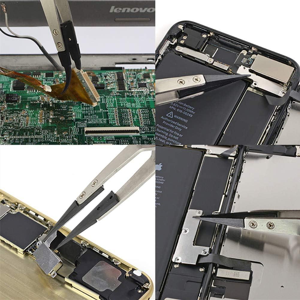 Juego de Pinzas de Precisión FEITA ESD 8 Piezas Acero Inoxidable