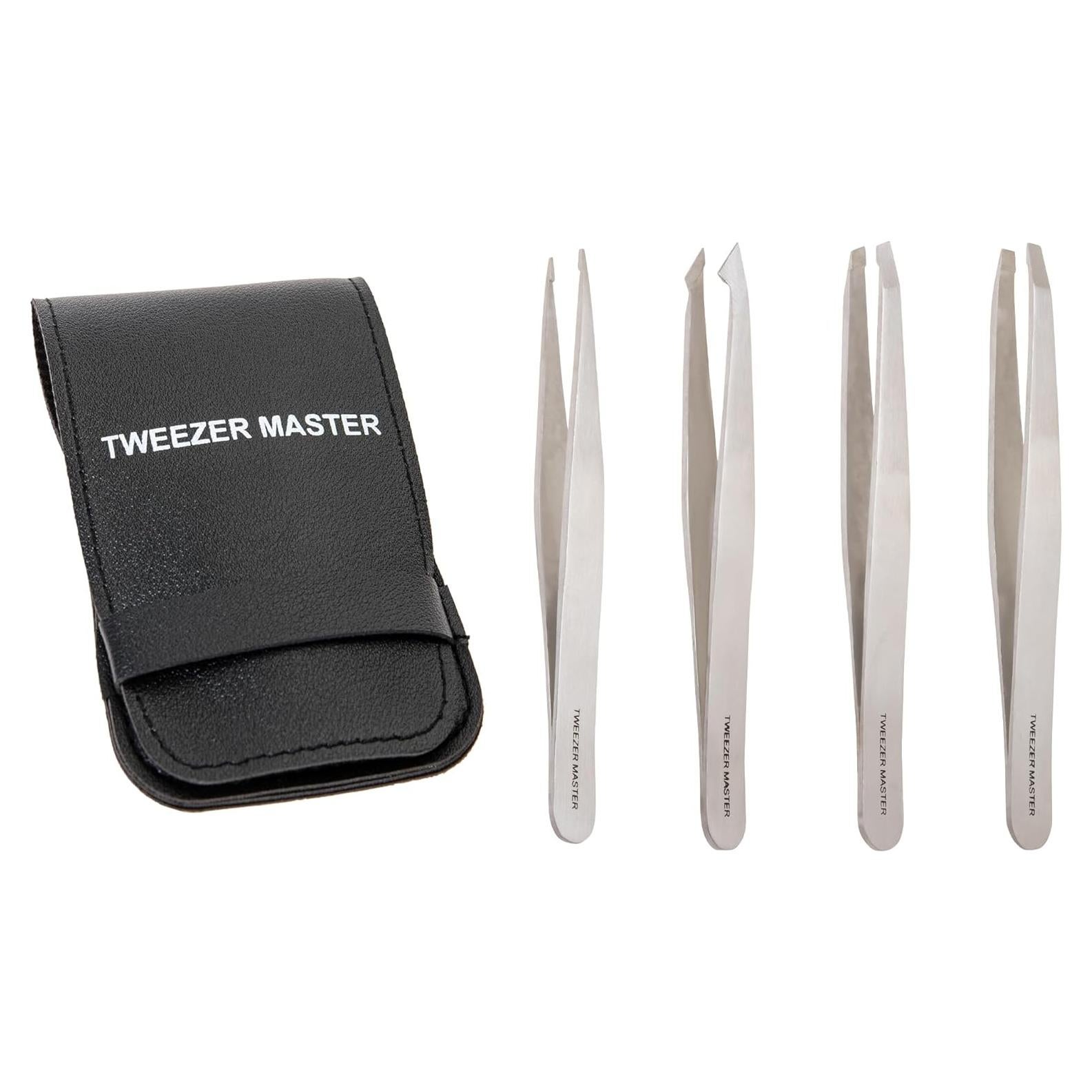 Juego de Pinzas Profesionales Tweezer Master - Acero Inoxidable