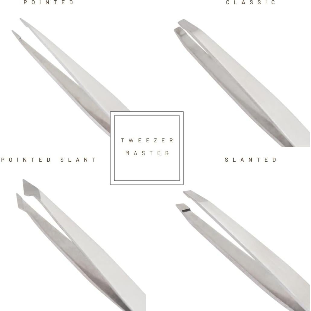 Juego de Pinzas Profesionales Tweezer Master - Acero Inoxidable