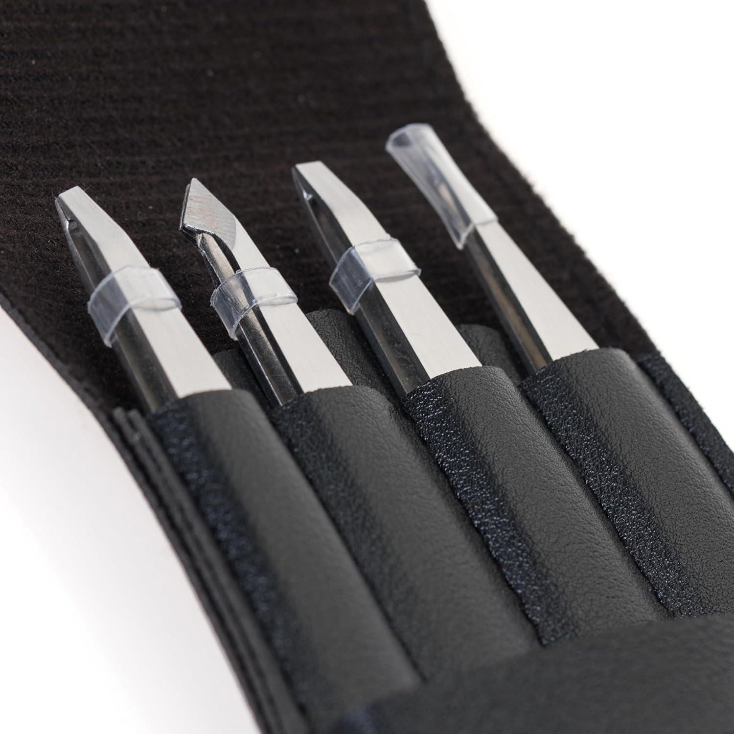 Juego de Pinzas Profesionales Tweezer Master - Acero Inoxidable