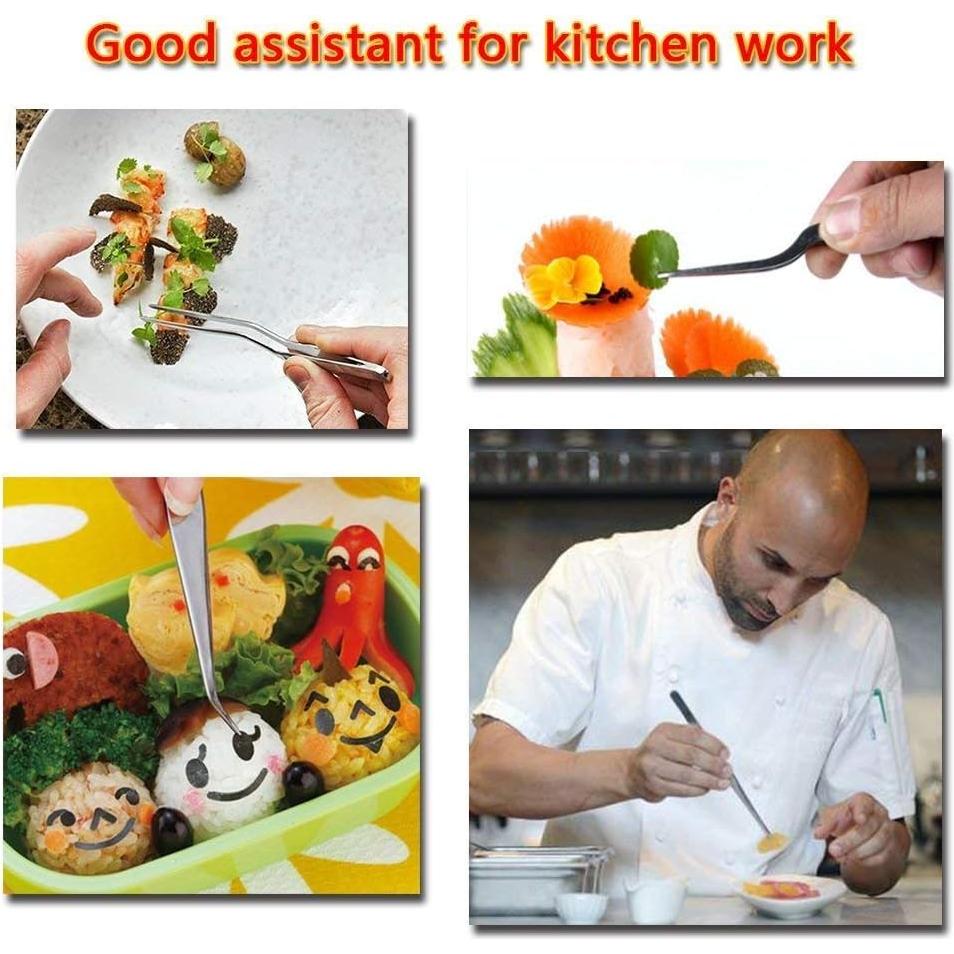 Set de 4 Pinzas de Cocina Pinovk 16 cm Acero Inoxidable