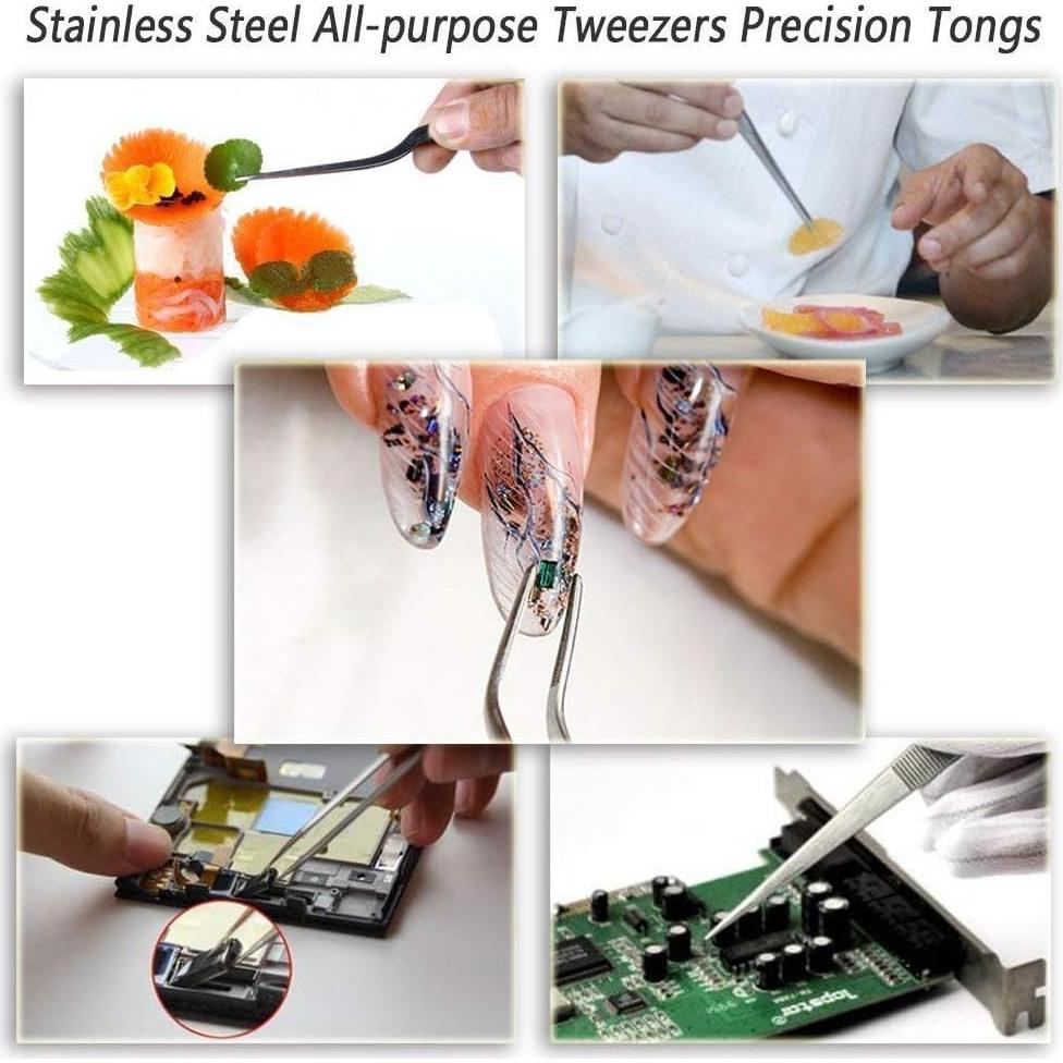 Set de 4 Pinzas de Cocina Pinovk 16 cm Acero Inoxidable