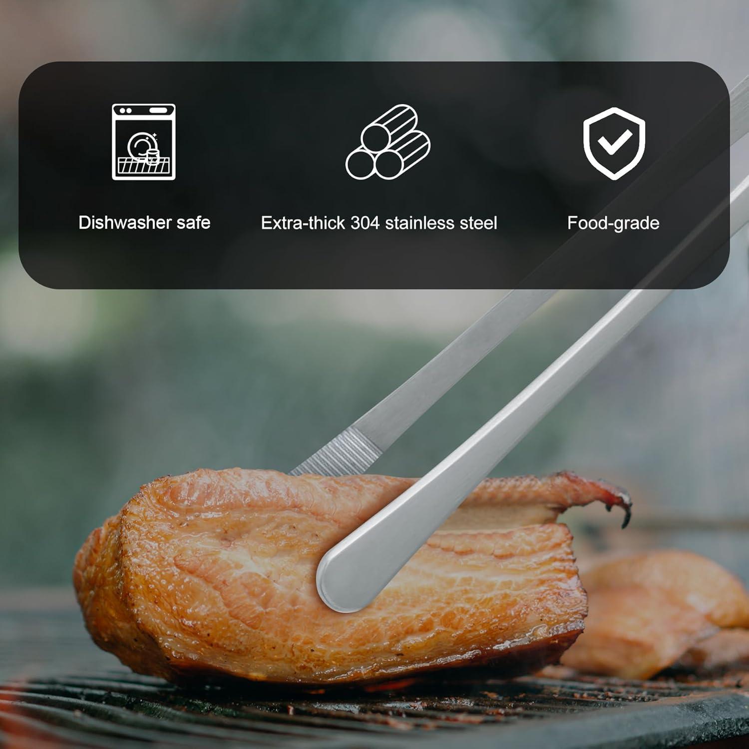 Pinzas de Cocina Hotec de Acero Inoxidable 30.48 cm - Juego de 2