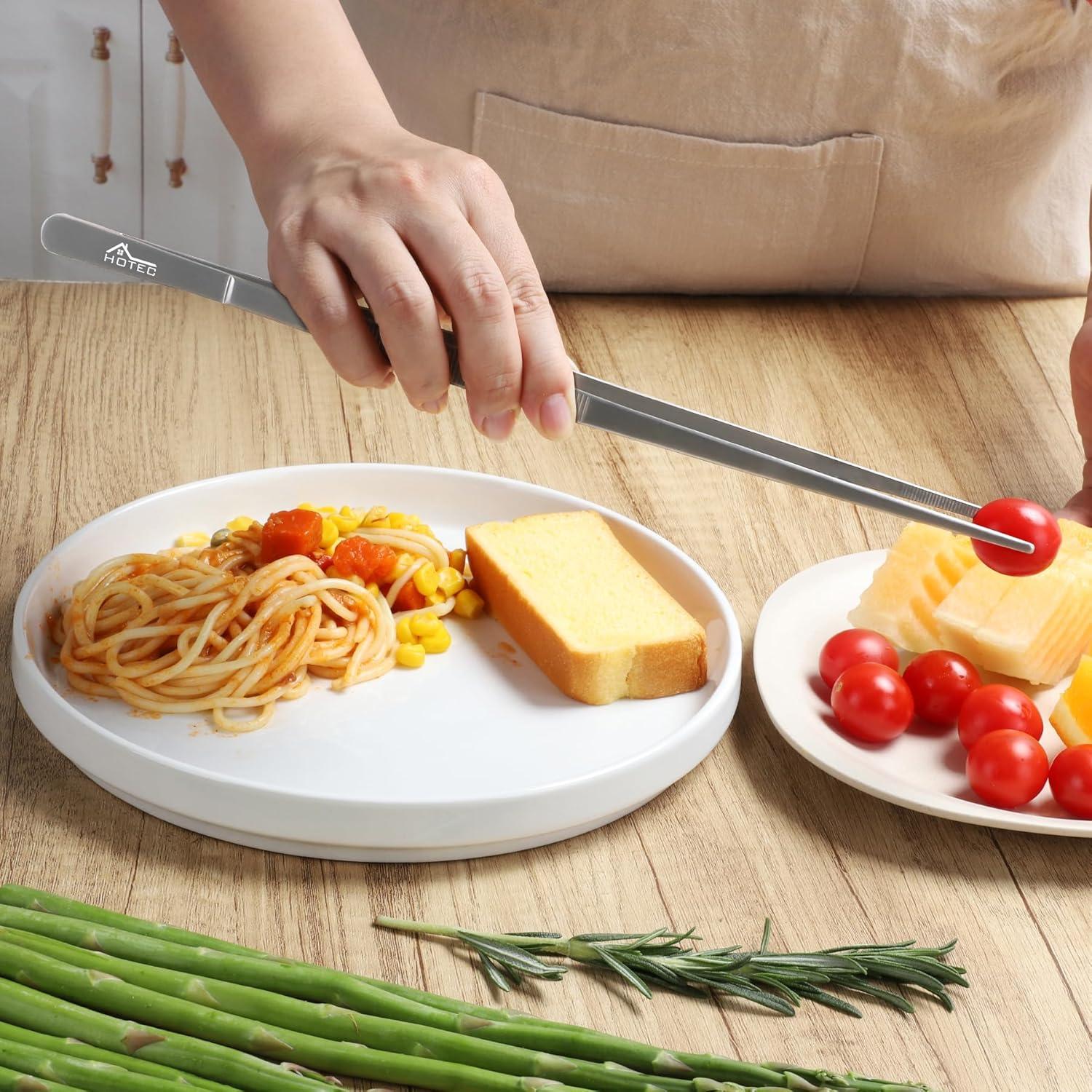 Pinzas de Cocina Hotec de Acero Inoxidable 30.48 cm - Juego de 2