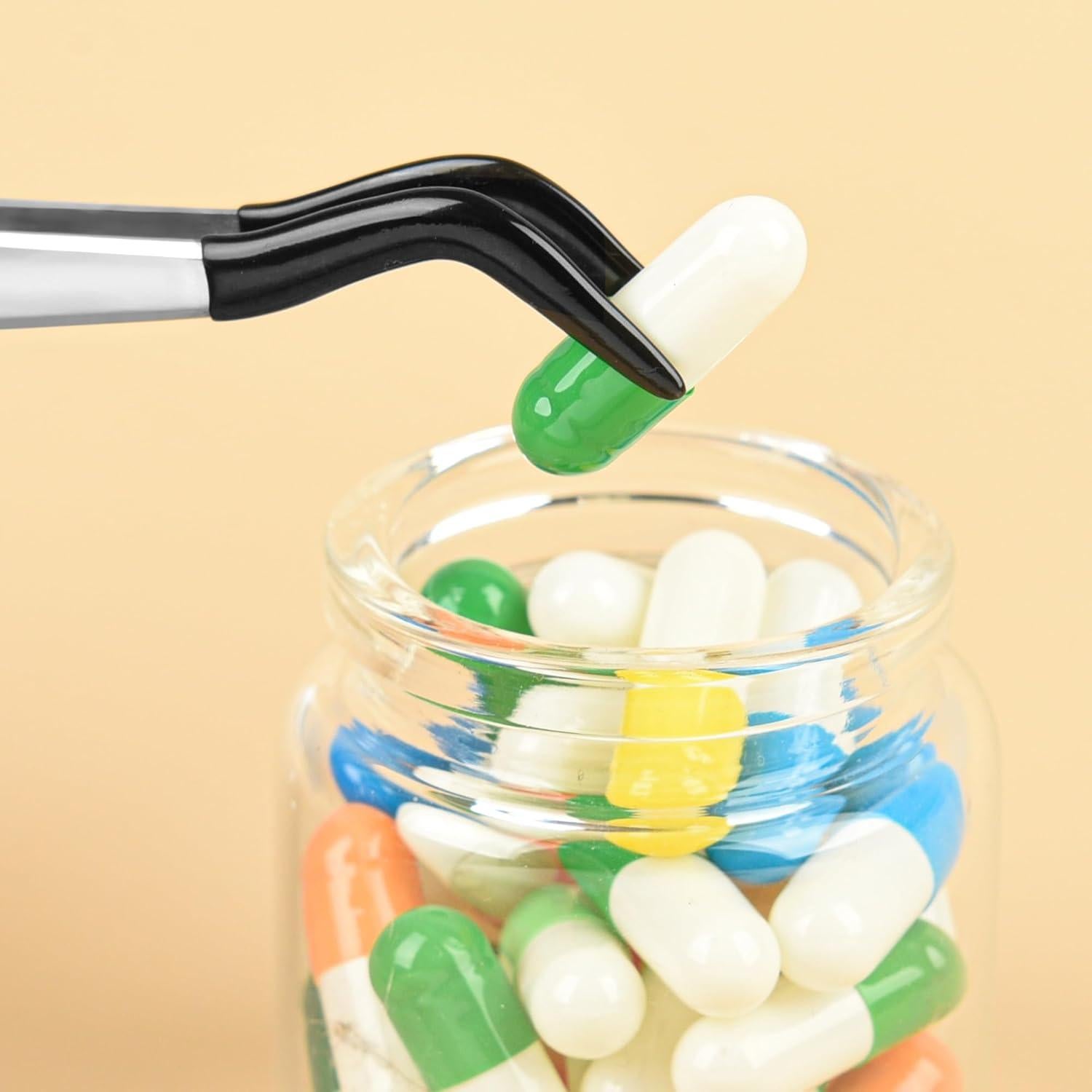 Juego de 4 Pinzas de Precisión CKKAPTURE con Puntas de Goma