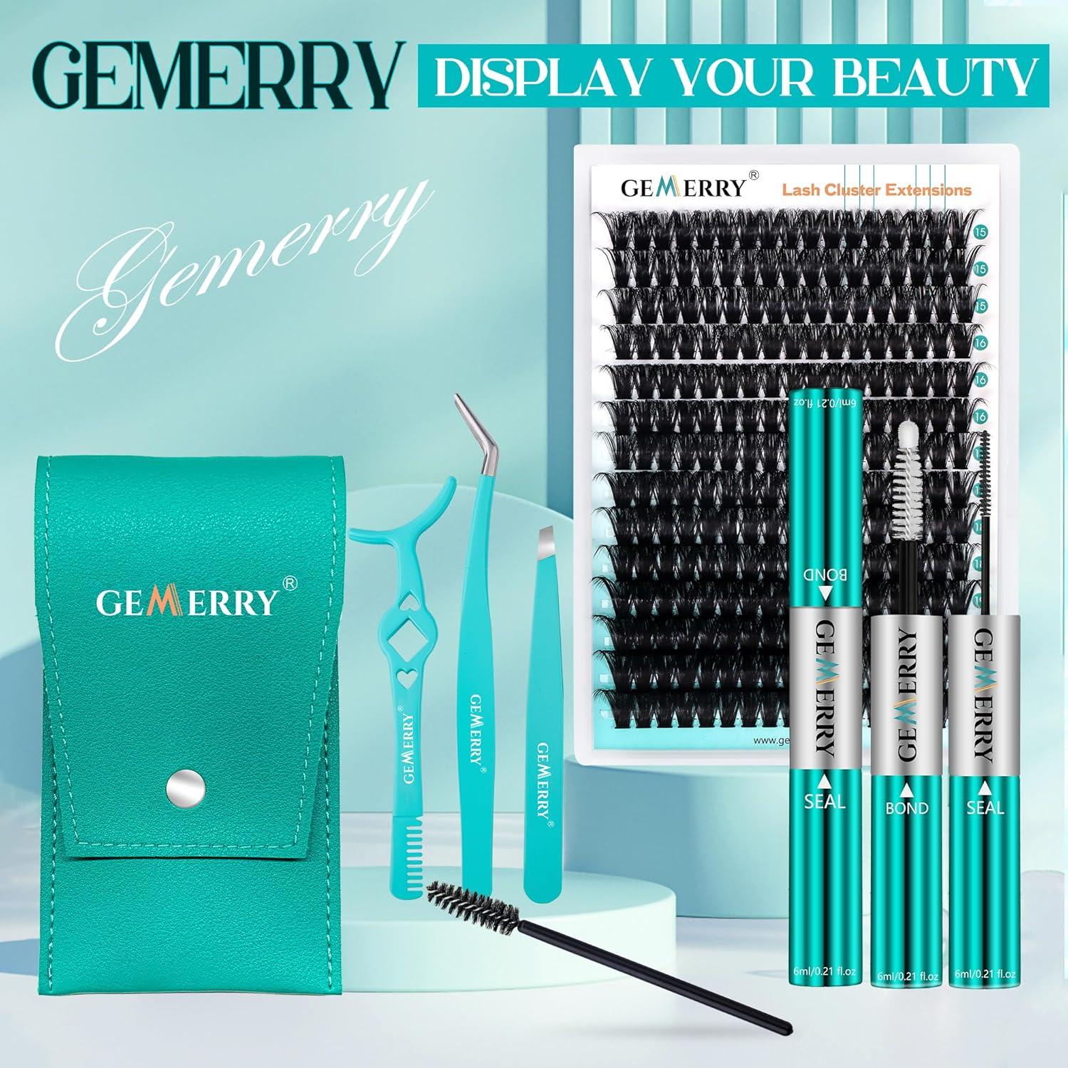 Kit de Pinzas para Pestañas GEMERRY 4PCS Acero Inoxidable