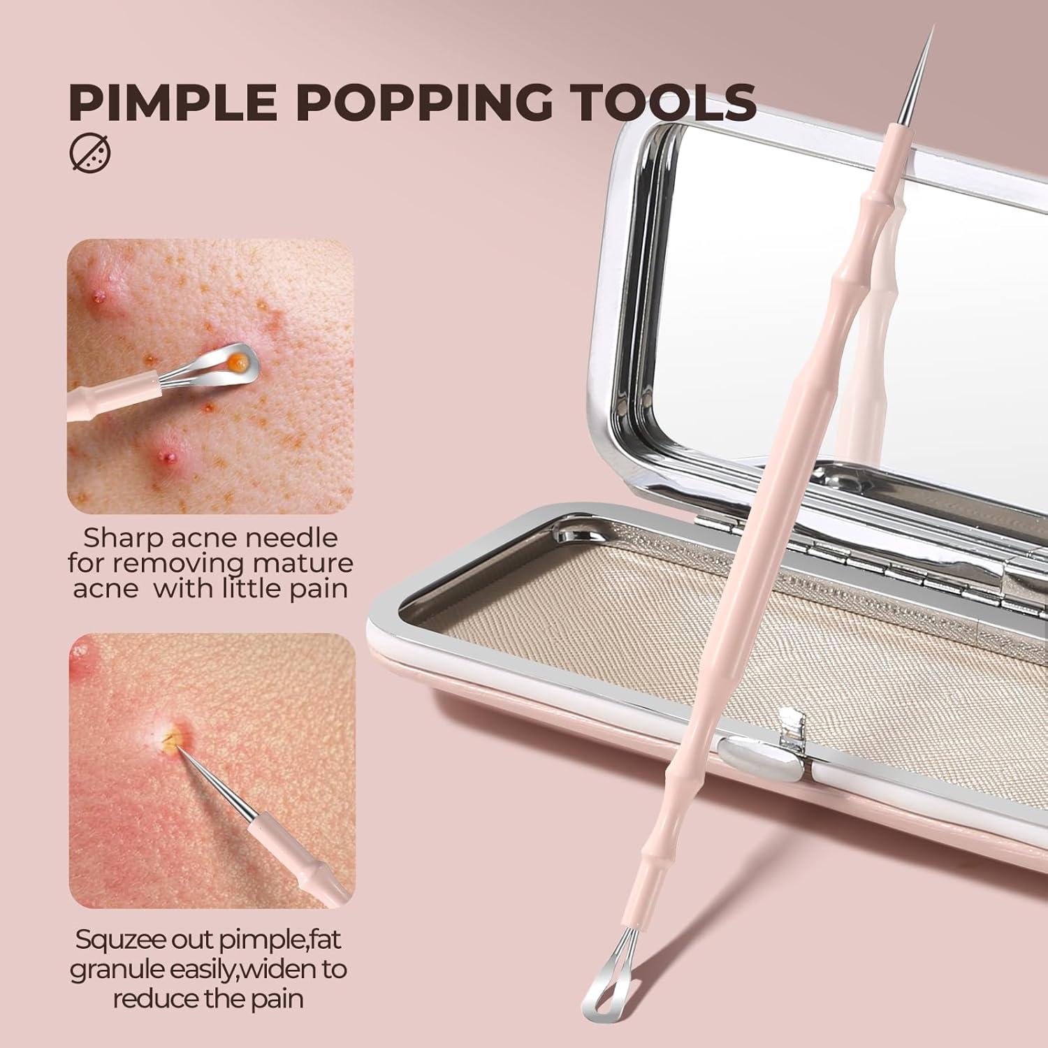 Kit de Pinzas Profesionales YGQQOY para Puntos Negros 7 en 1