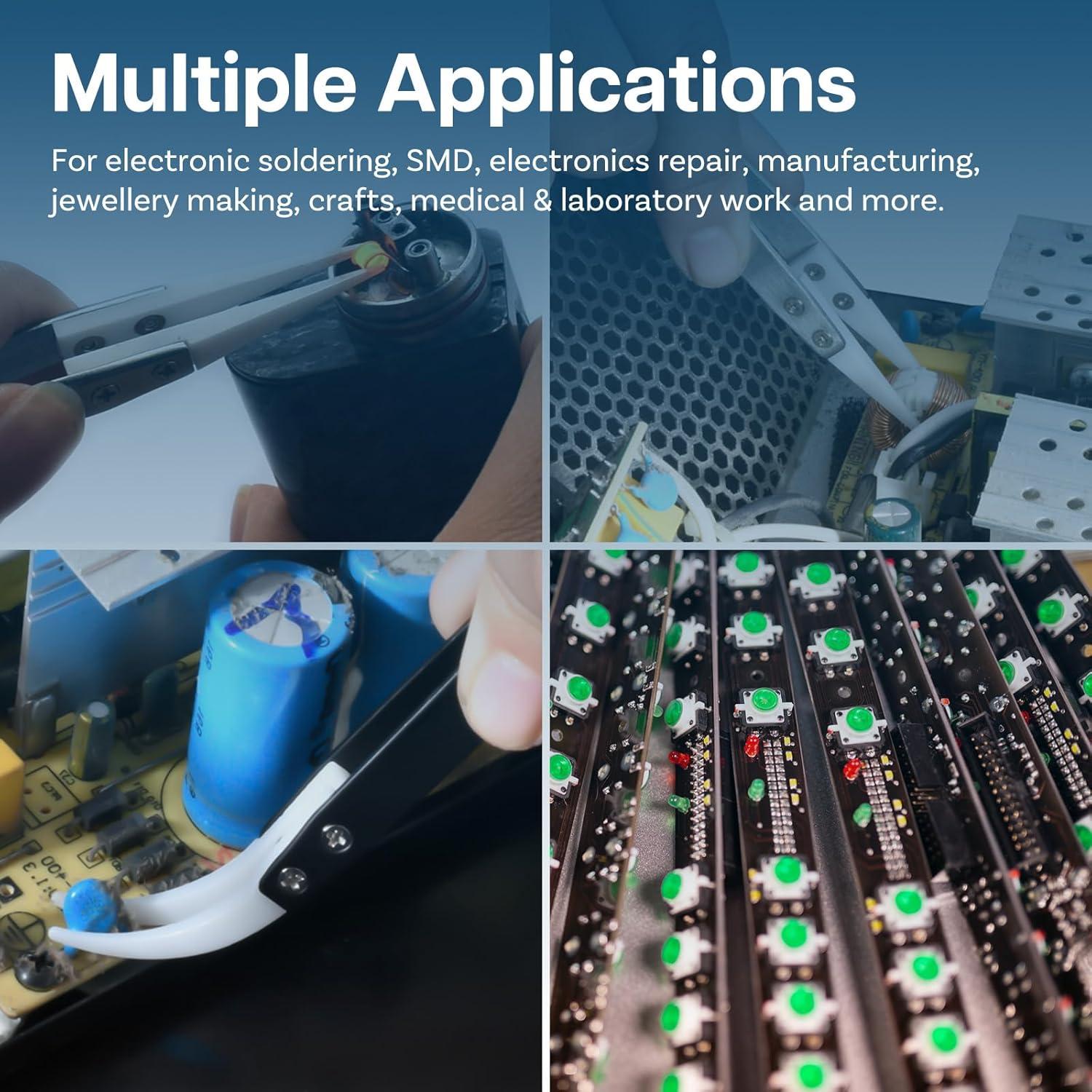 Set de 3 Pinzas de Cerámica Resistente al Calor MMOBIEL 13cm