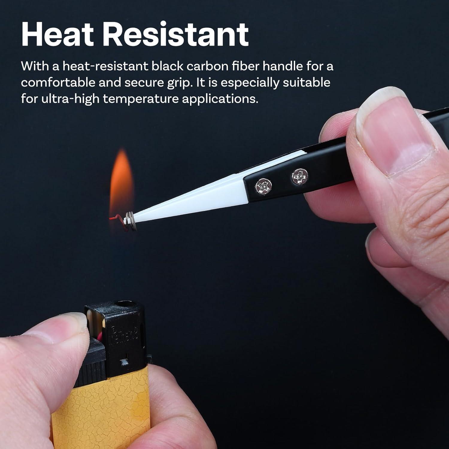 Set de 3 Pinzas de Cerámica Resistente al Calor MMOBIEL 13cm