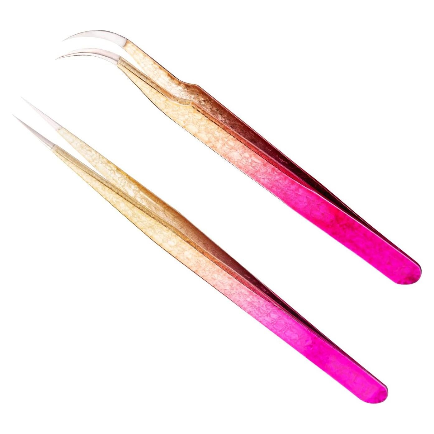 Set de 2 Pinzas para Pestañas Miuffue - Acero Inoxidable