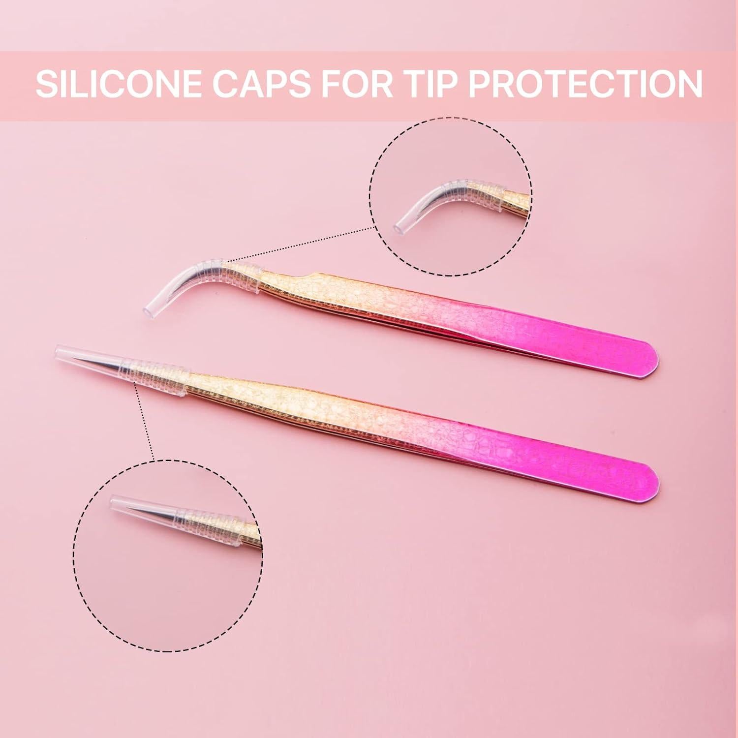 Set de 2 Pinzas para Pestañas Miuffue - Acero Inoxidable