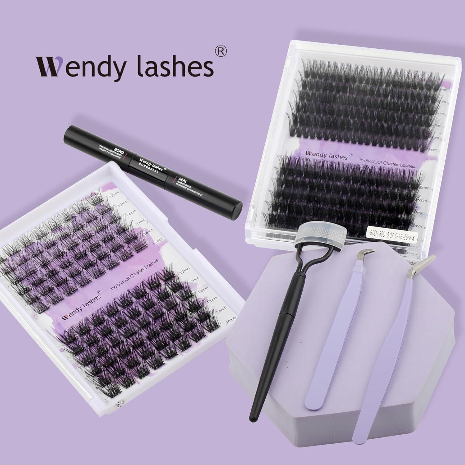 Kit de Pinzas para Pestañas WENDY LASHES - 3 Piezas Morado