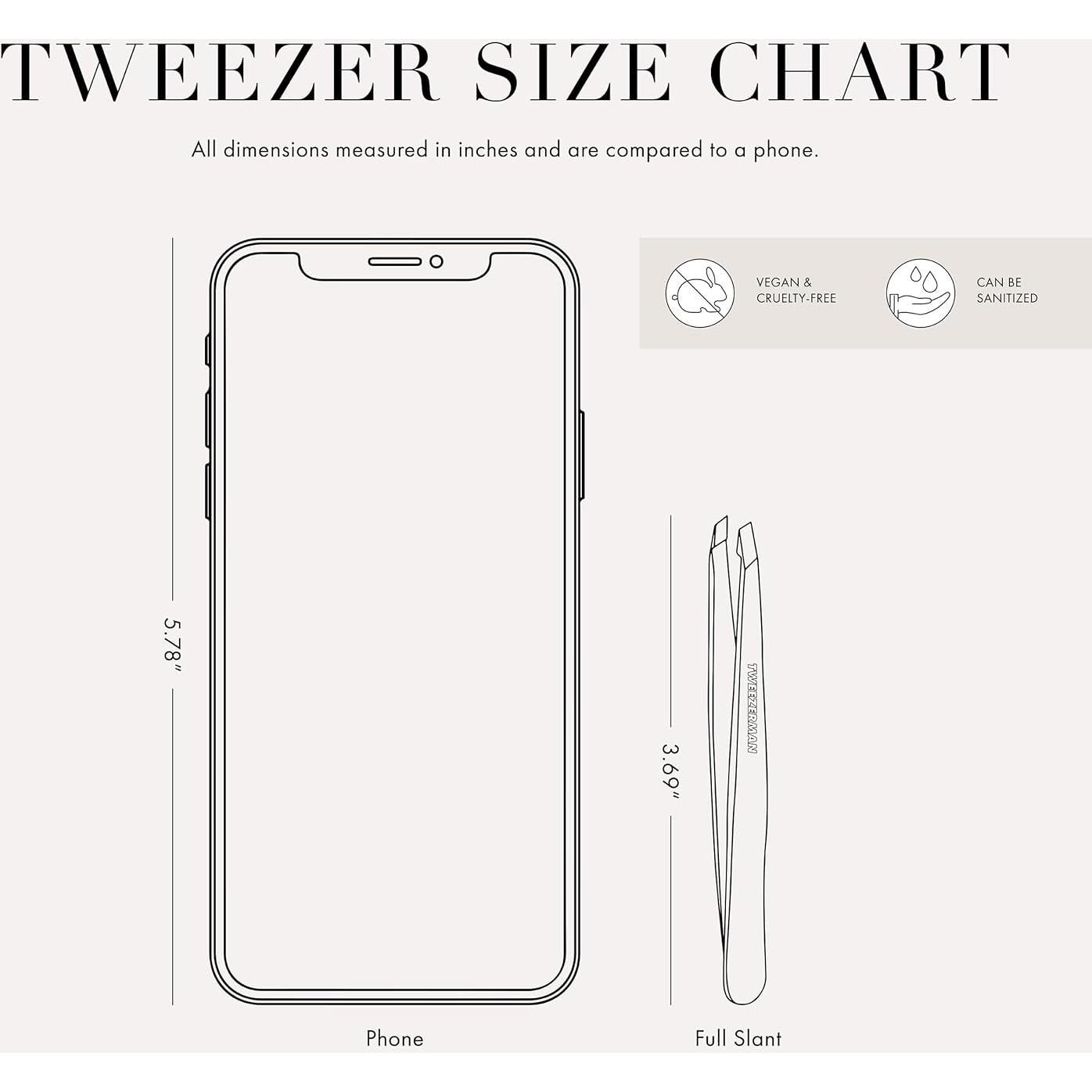 Pinzas de Cejas en Ángulo Tweezerman Rosa Polvoriento 6.4cm