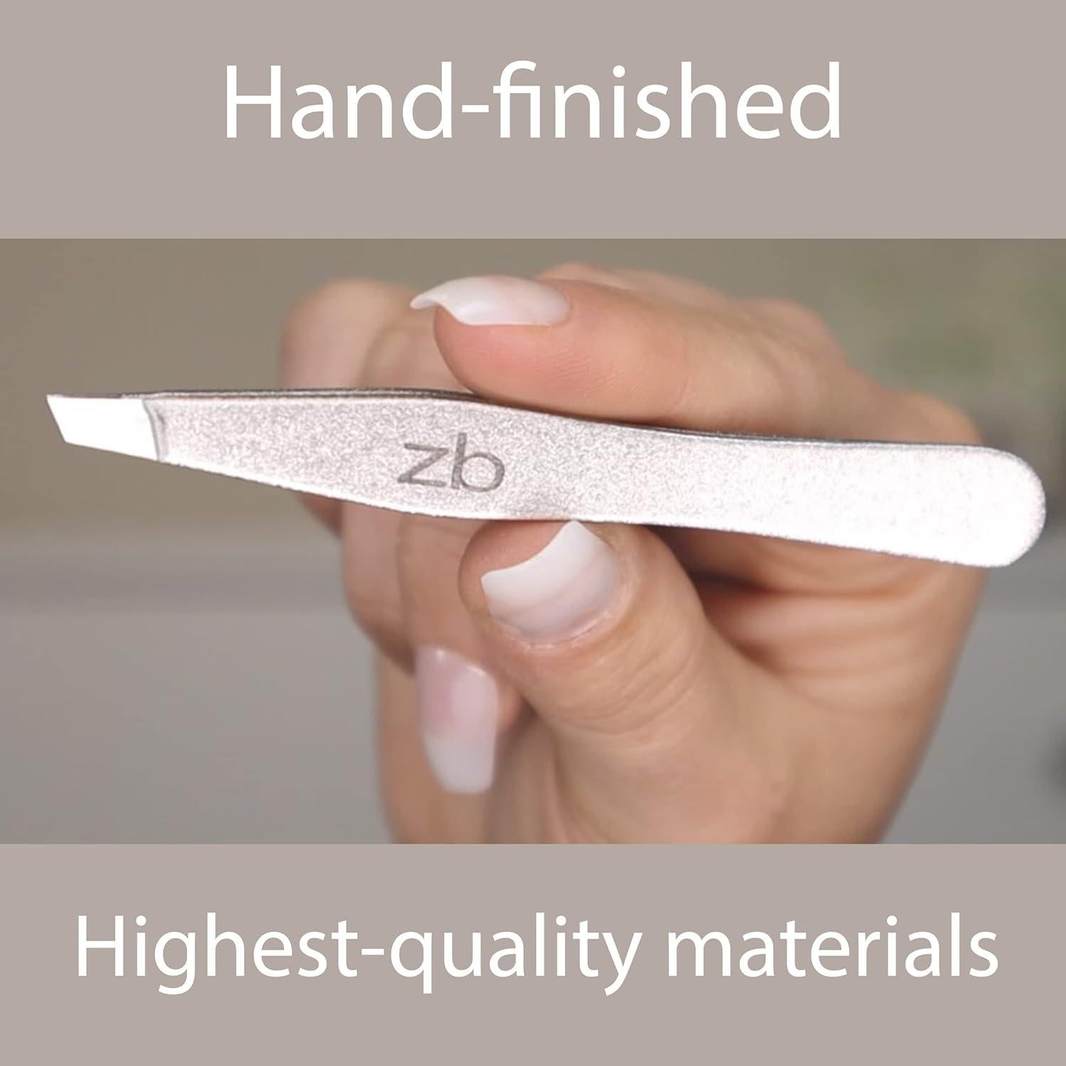 Pinzas de Acero Inoxidable Zizzili - Punta Inclinada 8.9 cm