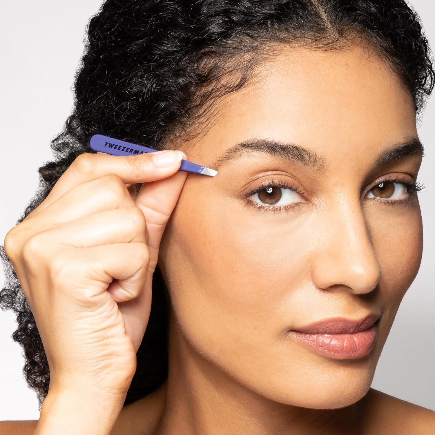 Pinzas de Viaje Mini Slant Tweezerman para Cejas Lila