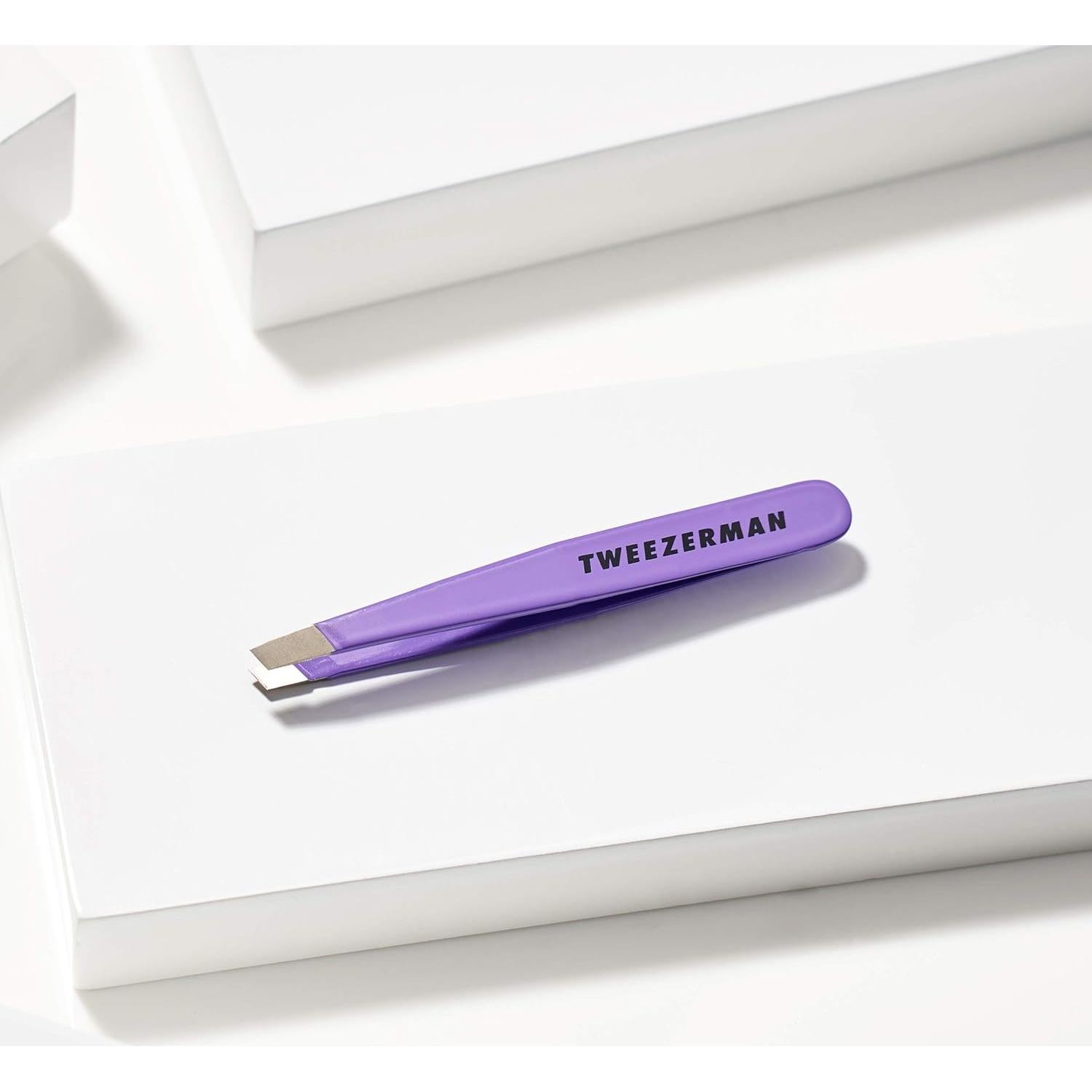 Pinzas de Viaje Mini Slant Tweezerman para Cejas Lila