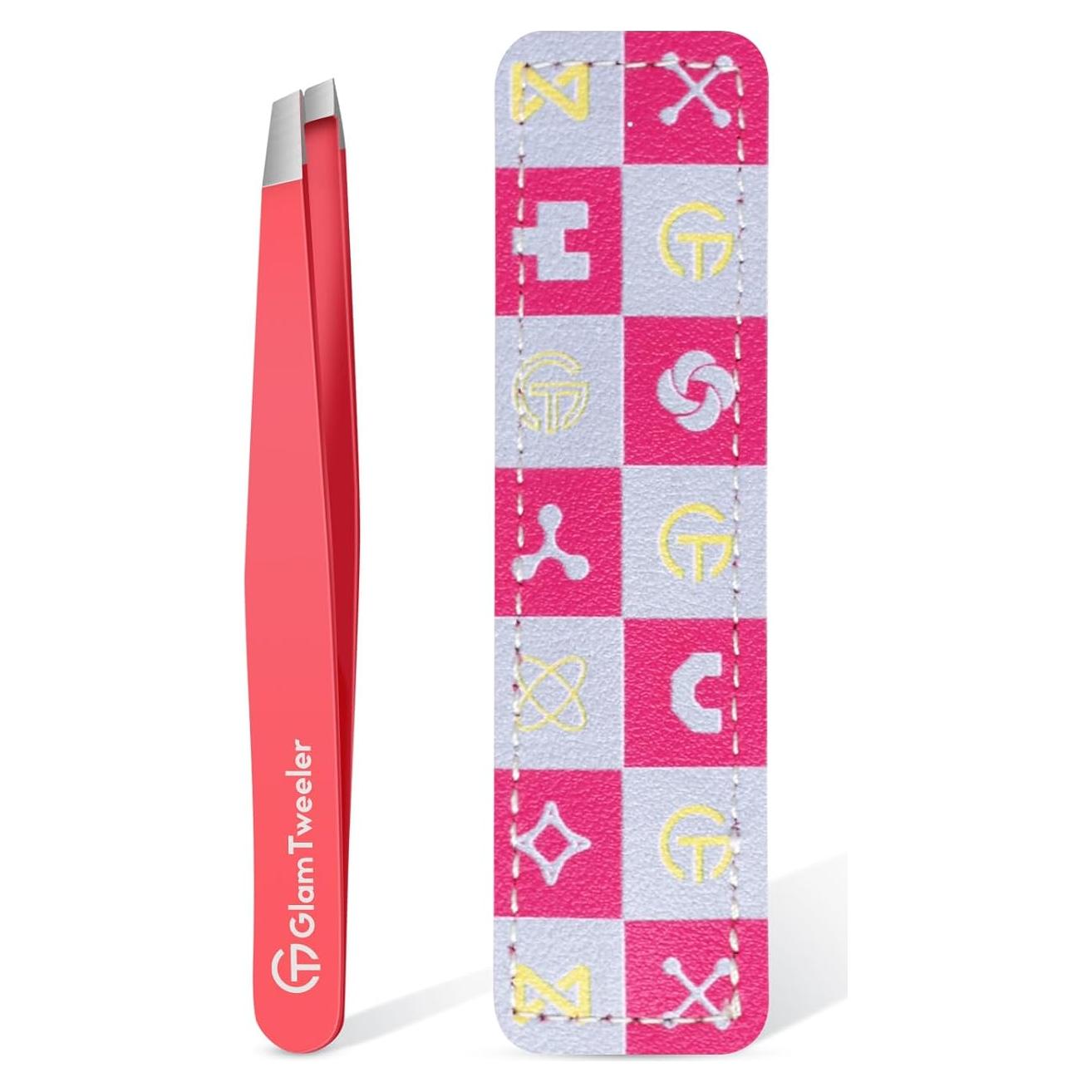 Pinzas de Depilación GlamTweeler de Acero Inoxidable Rosa