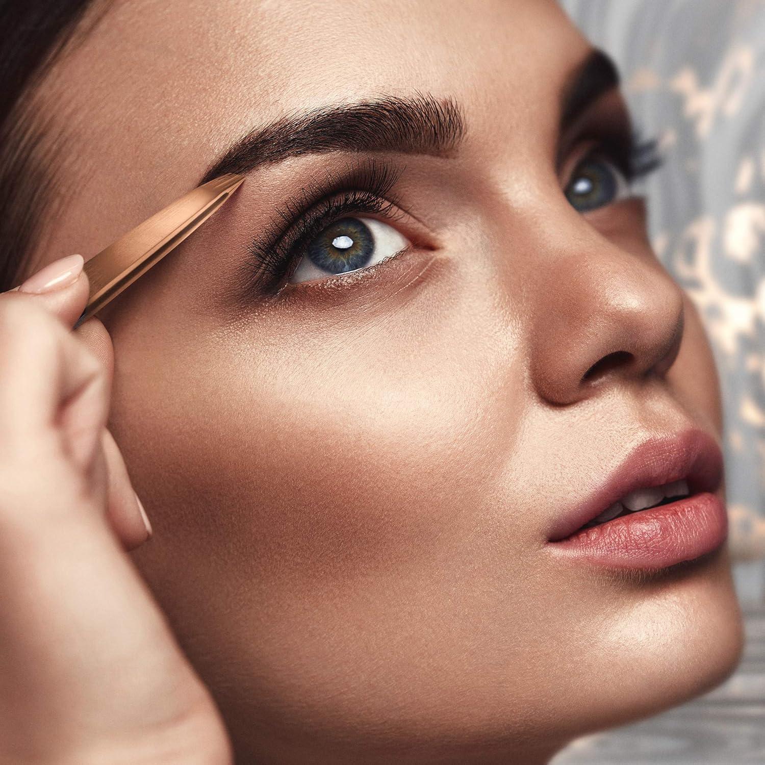 Pinzas Inclinadas de Acero Inoxidable By MILLY - Oro Rosa