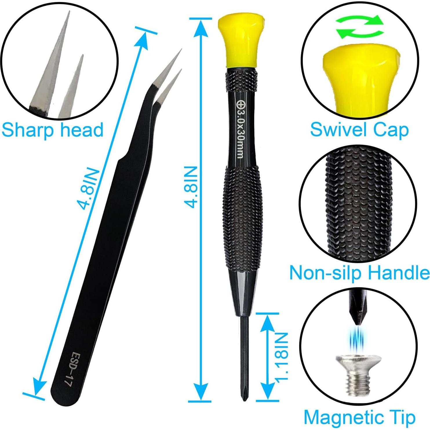 Juego de Destornilladores de Precisión 18 Piezas Lengnoyp