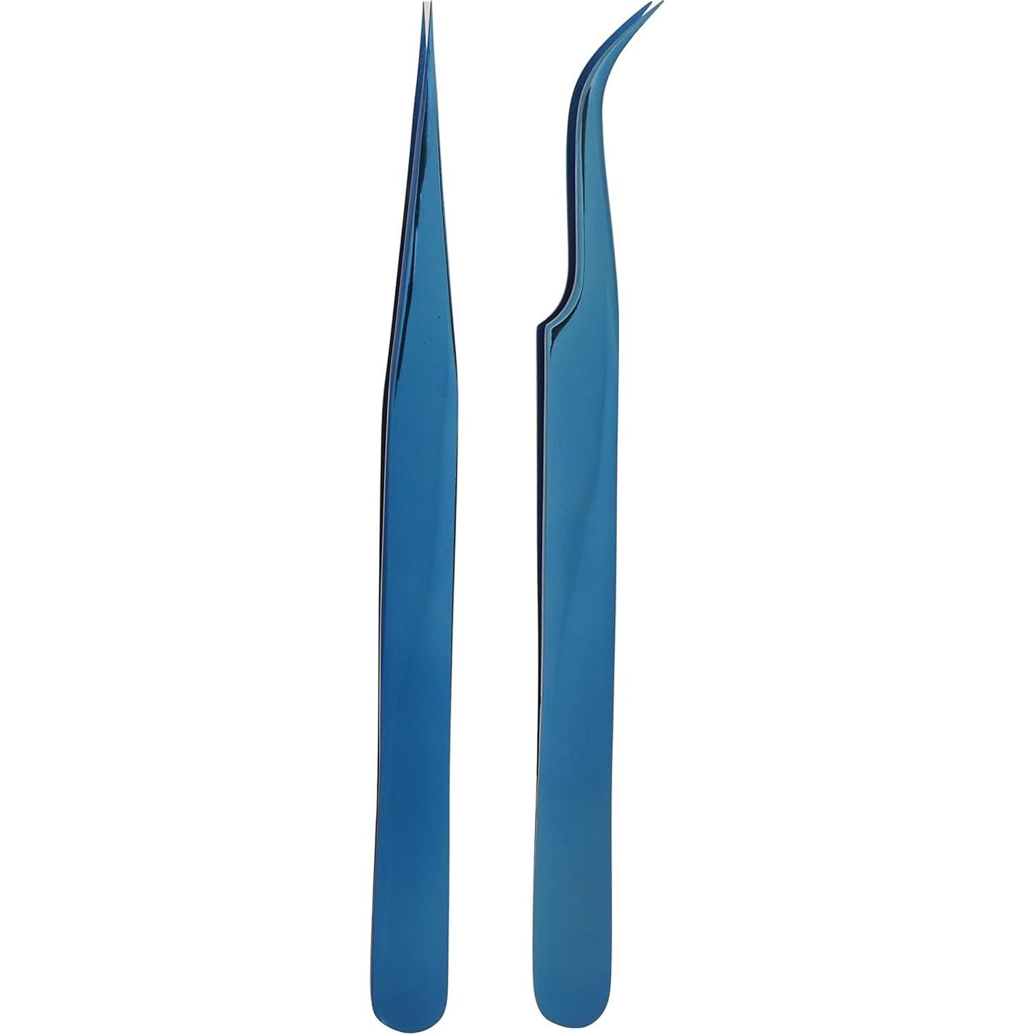 Set de Pinzas Profesionales M Lash de Acero Japonés - 2 Piezas