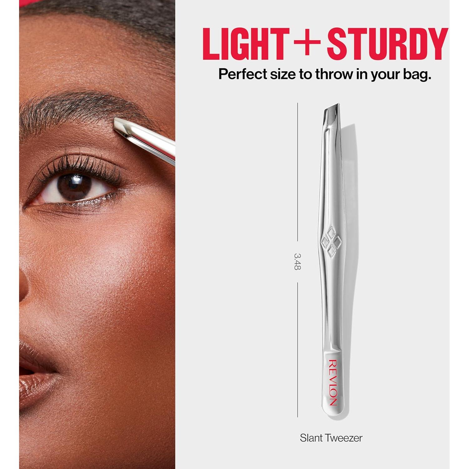 Pinzas de Depilación Revlon Punta Inclinada Acero Inoxidable