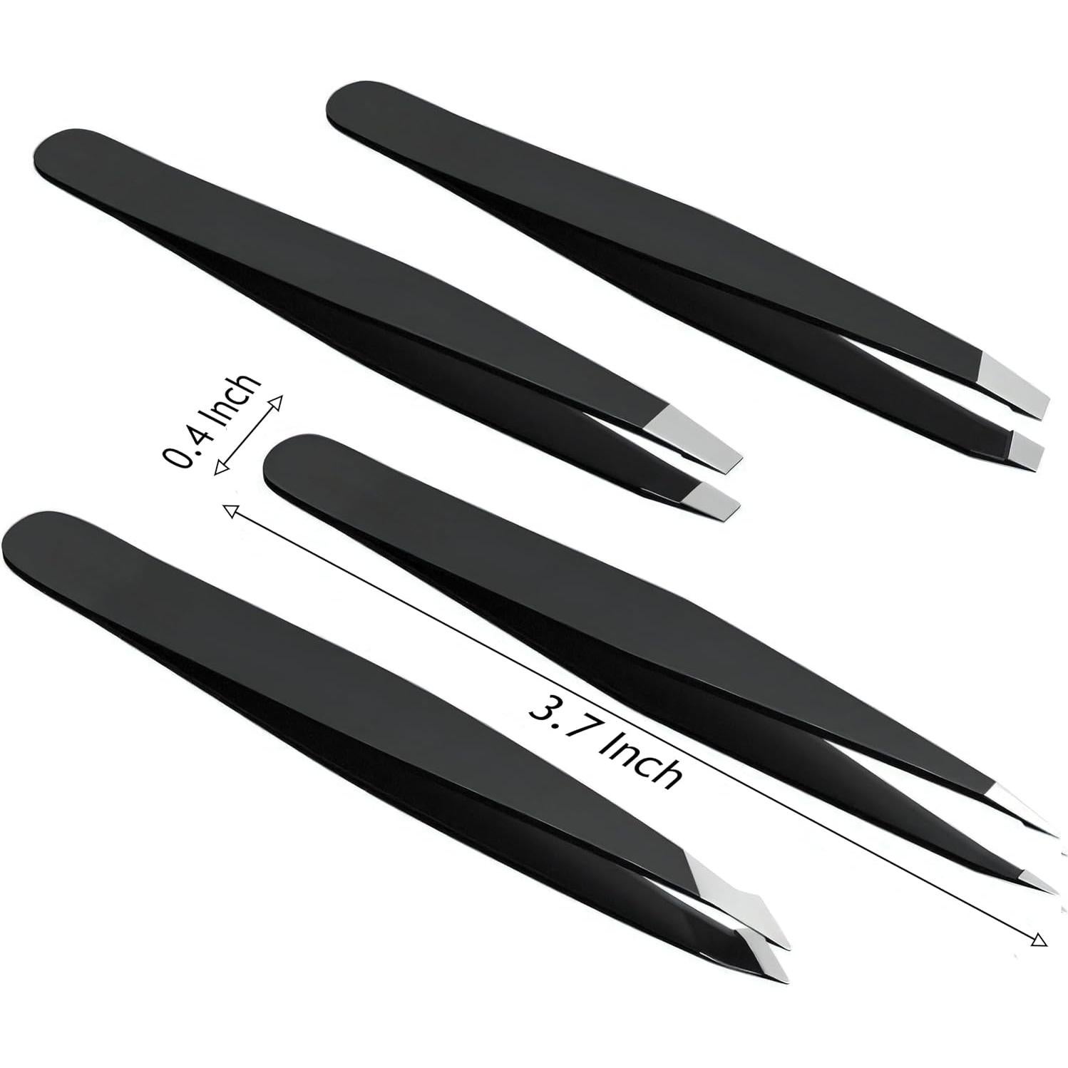 Pinzas de Acero Inoxidable Bay State Importers - Precisión para Cejas y Vello Facial