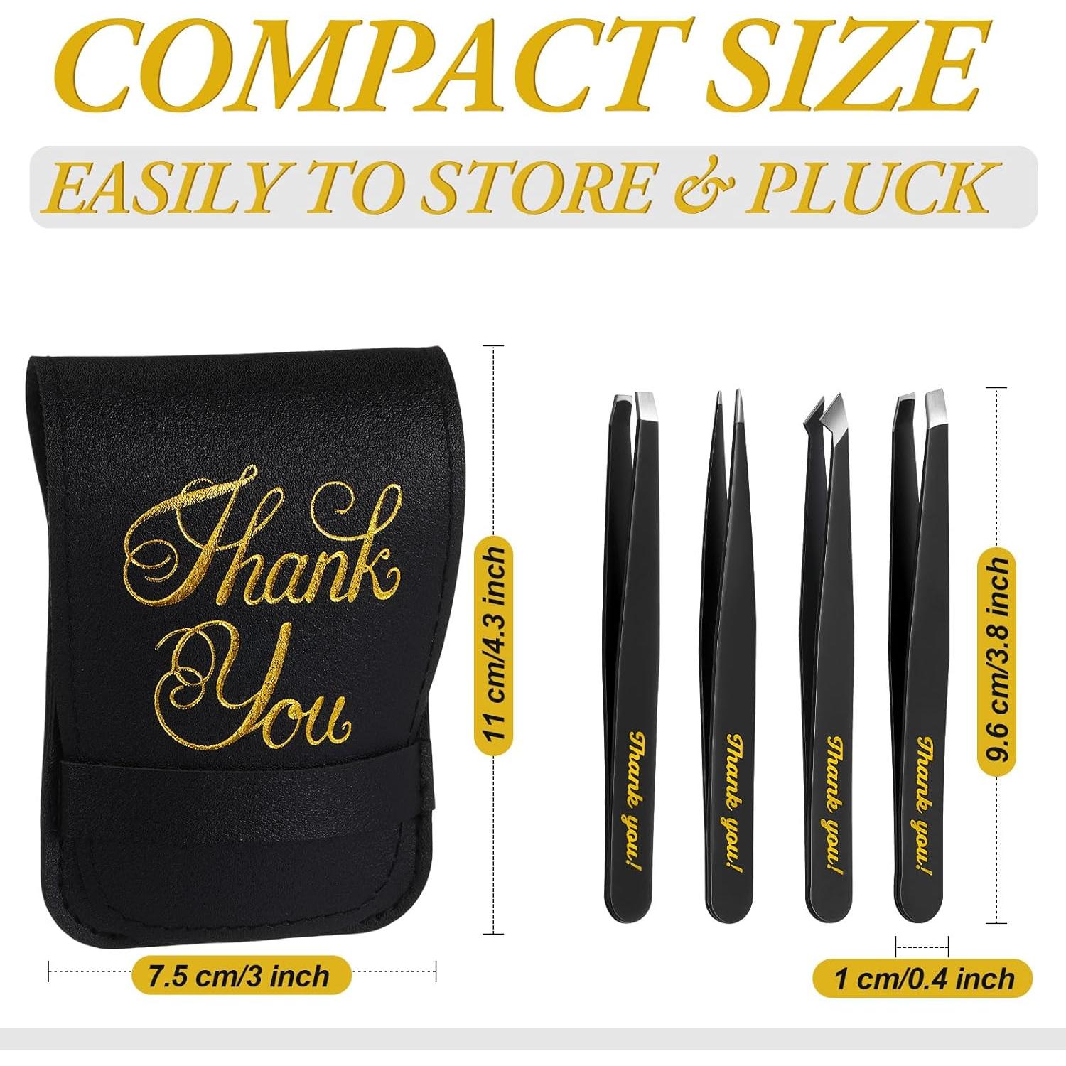 Juego de 24 Piezas de Pinzas de Cejas Lanties con Estuche