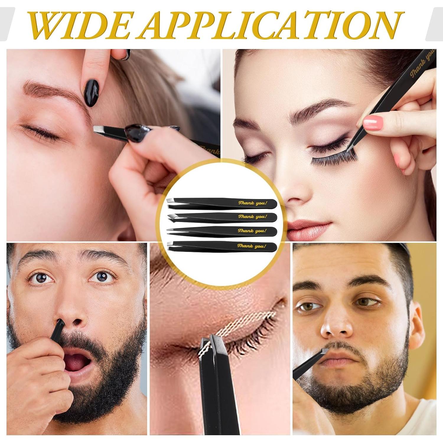 Juego de 24 Piezas de Pinzas de Cejas Lanties con Estuche