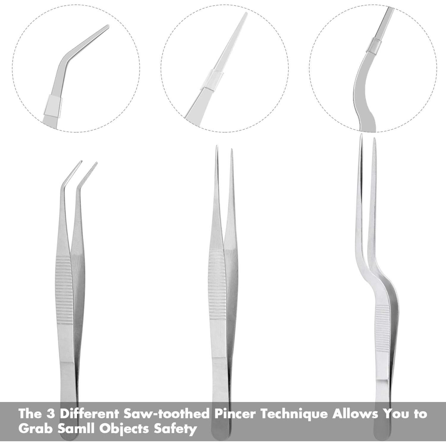 Set de Pinzas de Cocina Cridoz 6 Pcs Acero Inoxidable