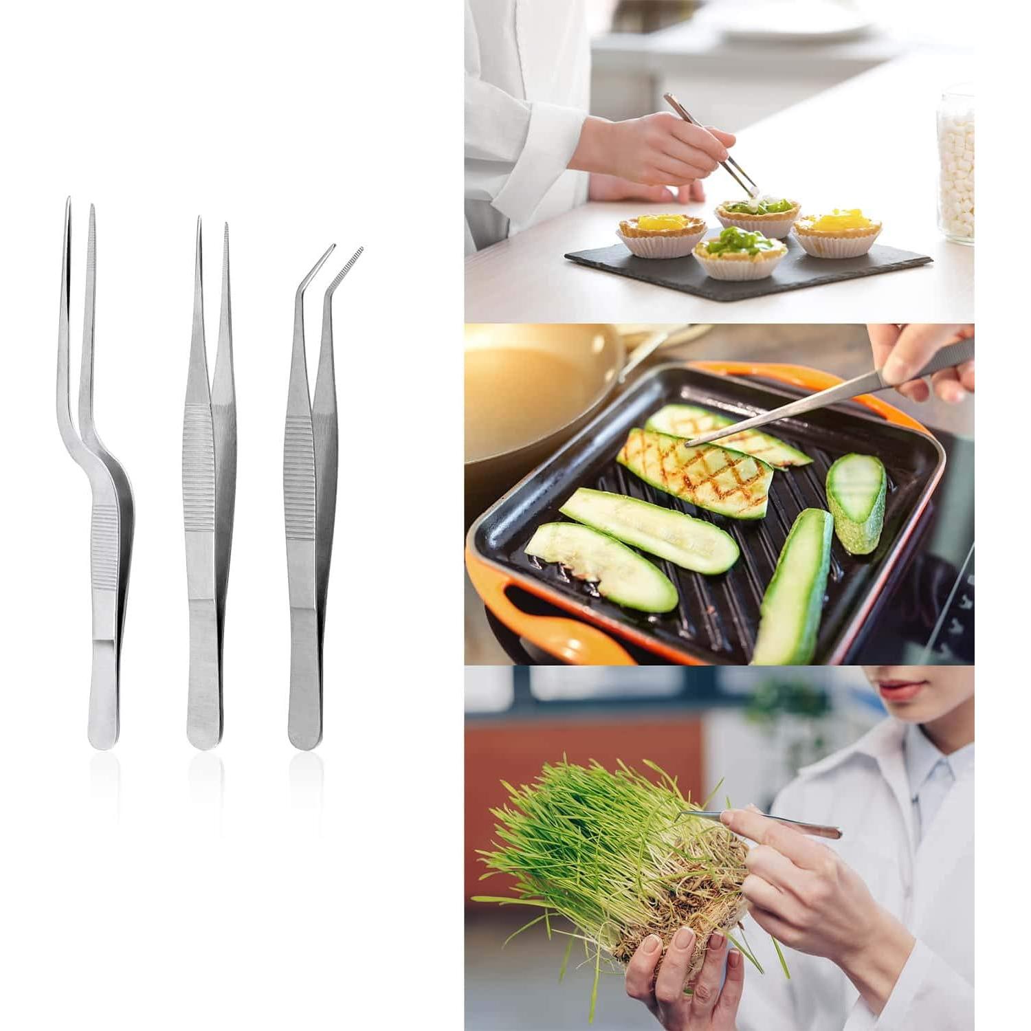 Set de Pinzas de Cocina Cridoz 6 Pcs Acero Inoxidable