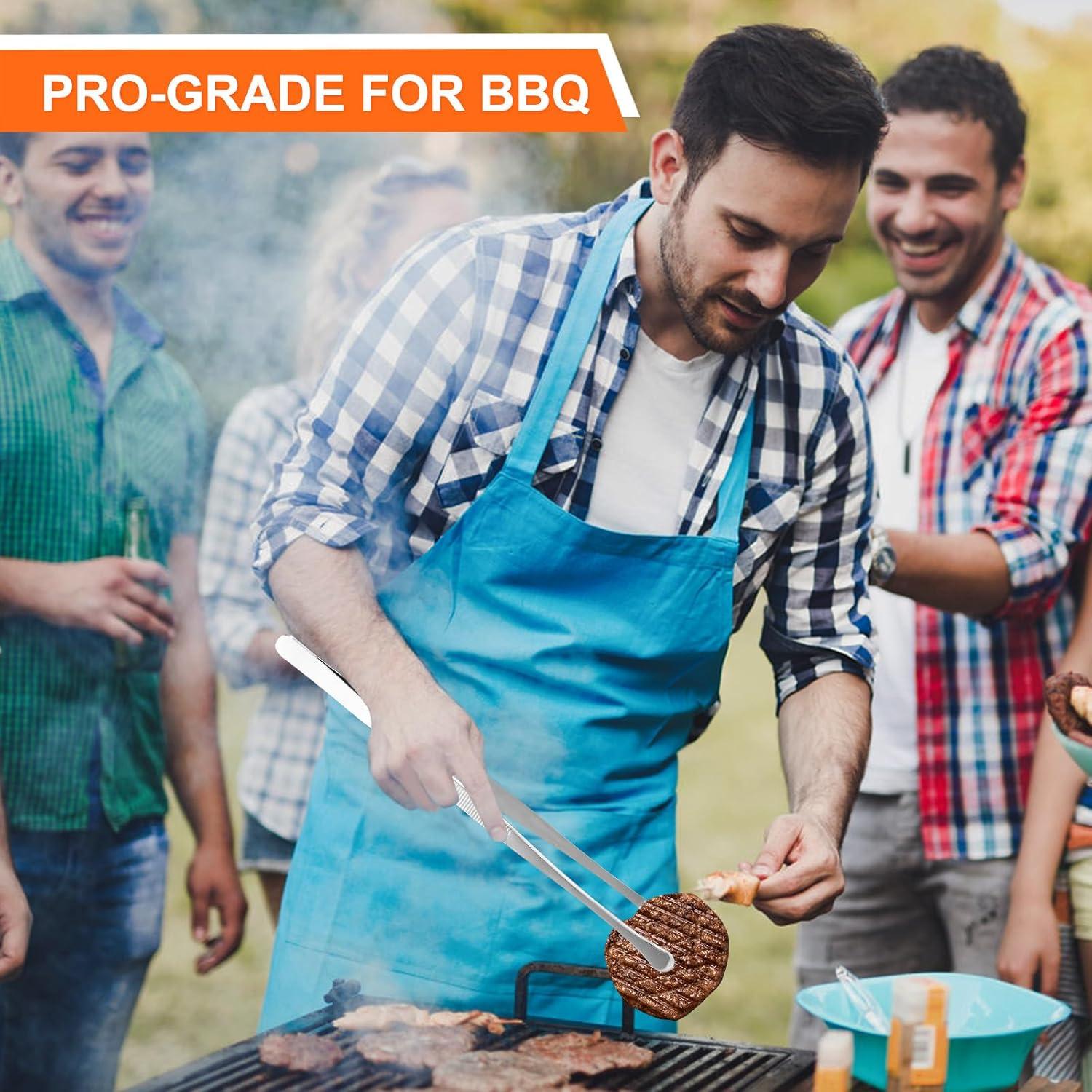 Juego de Pinzas de Cocina Achiwish 30 cm Acero Inoxidable