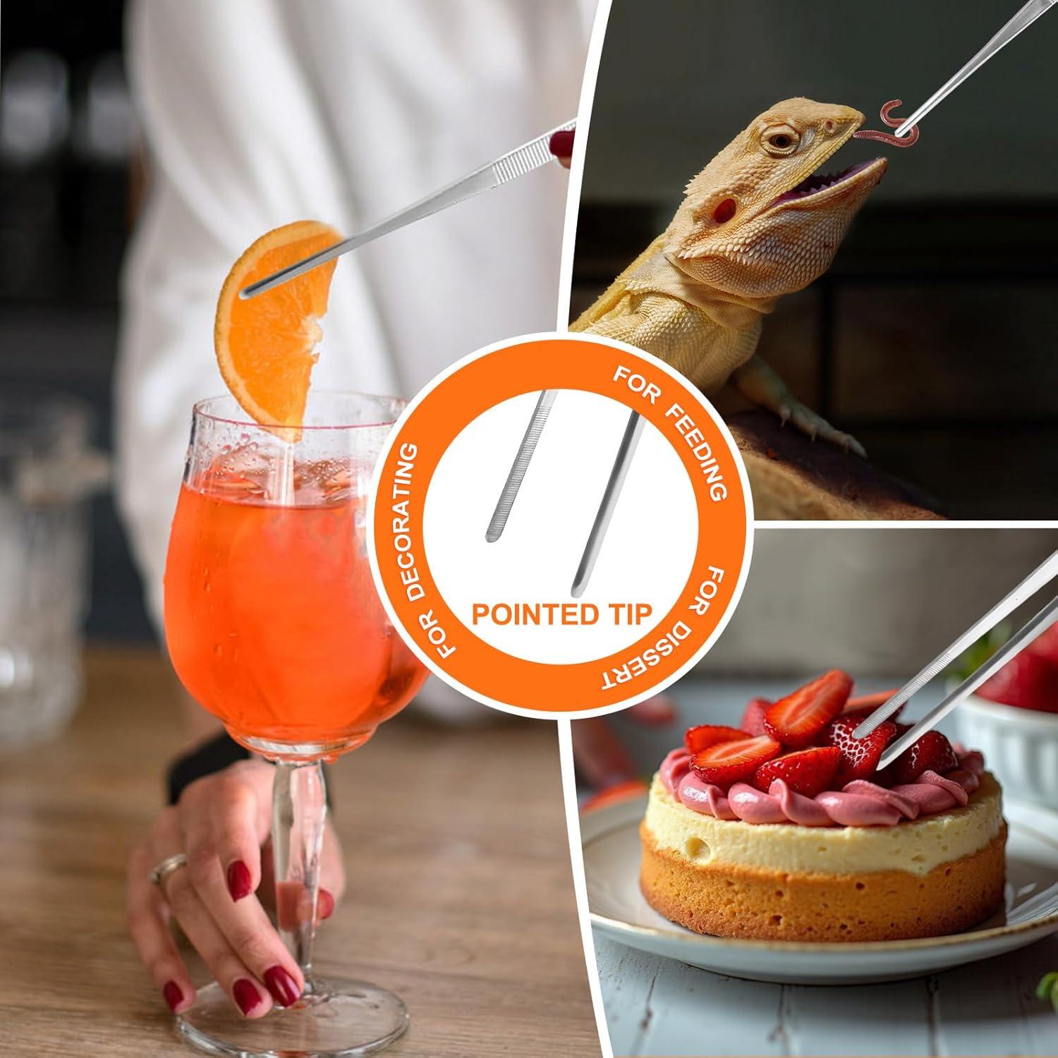 Juego de Pinzas de Cocina Achiwish 30 cm Acero Inoxidable