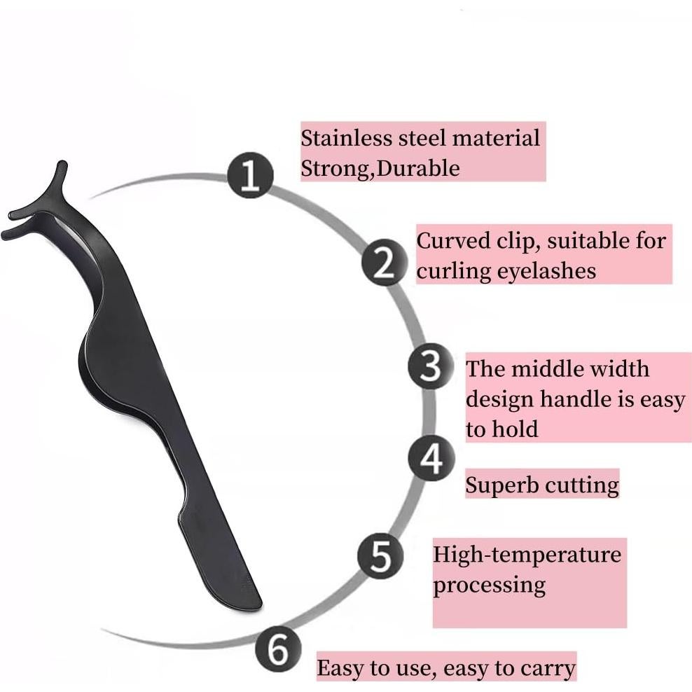 Pinzas para Pestañas Profesionales YiQiYi 3PCS Acero Inoxidable
