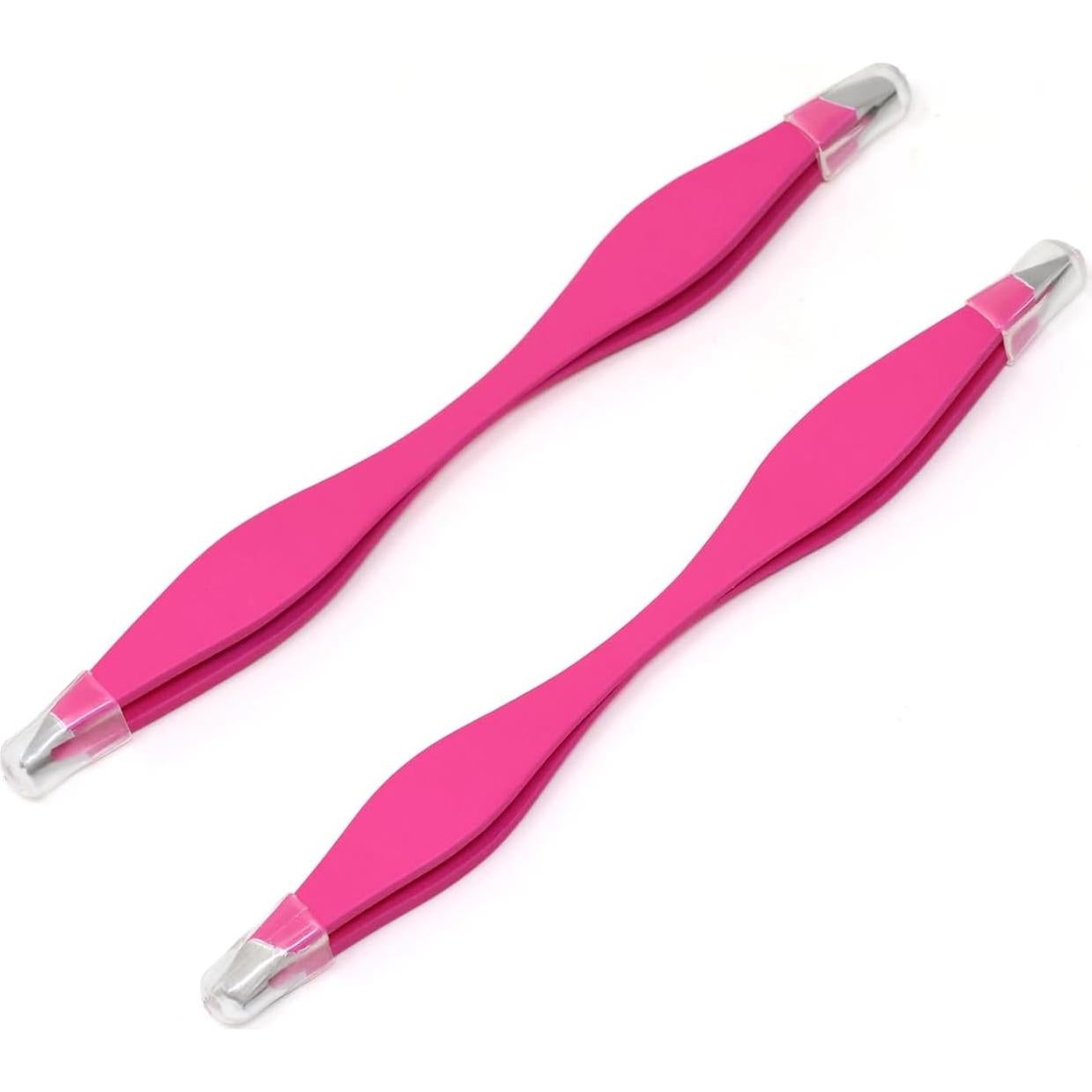 Juego de Pinzas de Cejas Yueton 2 Piezas Acero Inoxidable