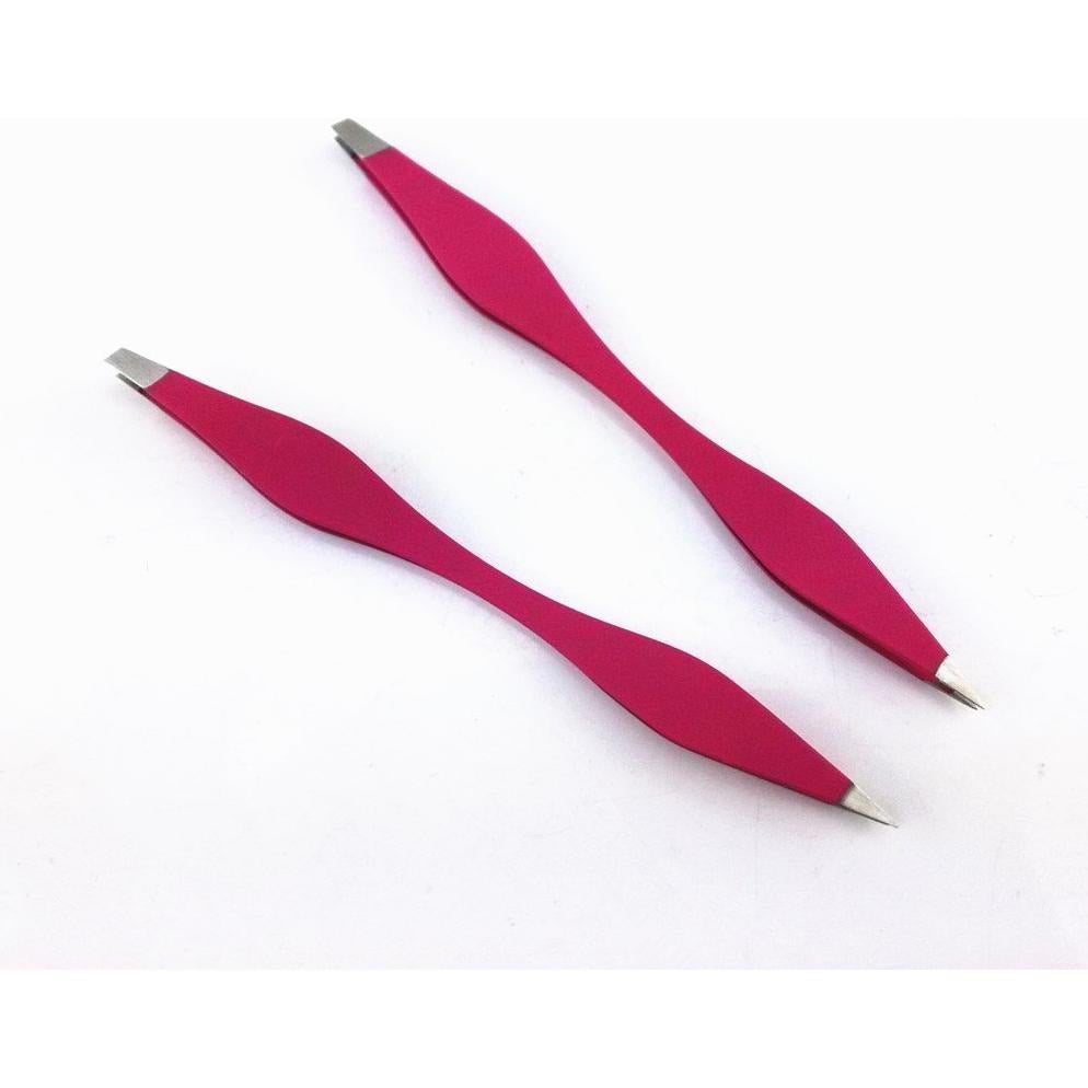 Juego de Pinzas de Cejas Yueton 2 Piezas Acero Inoxidable