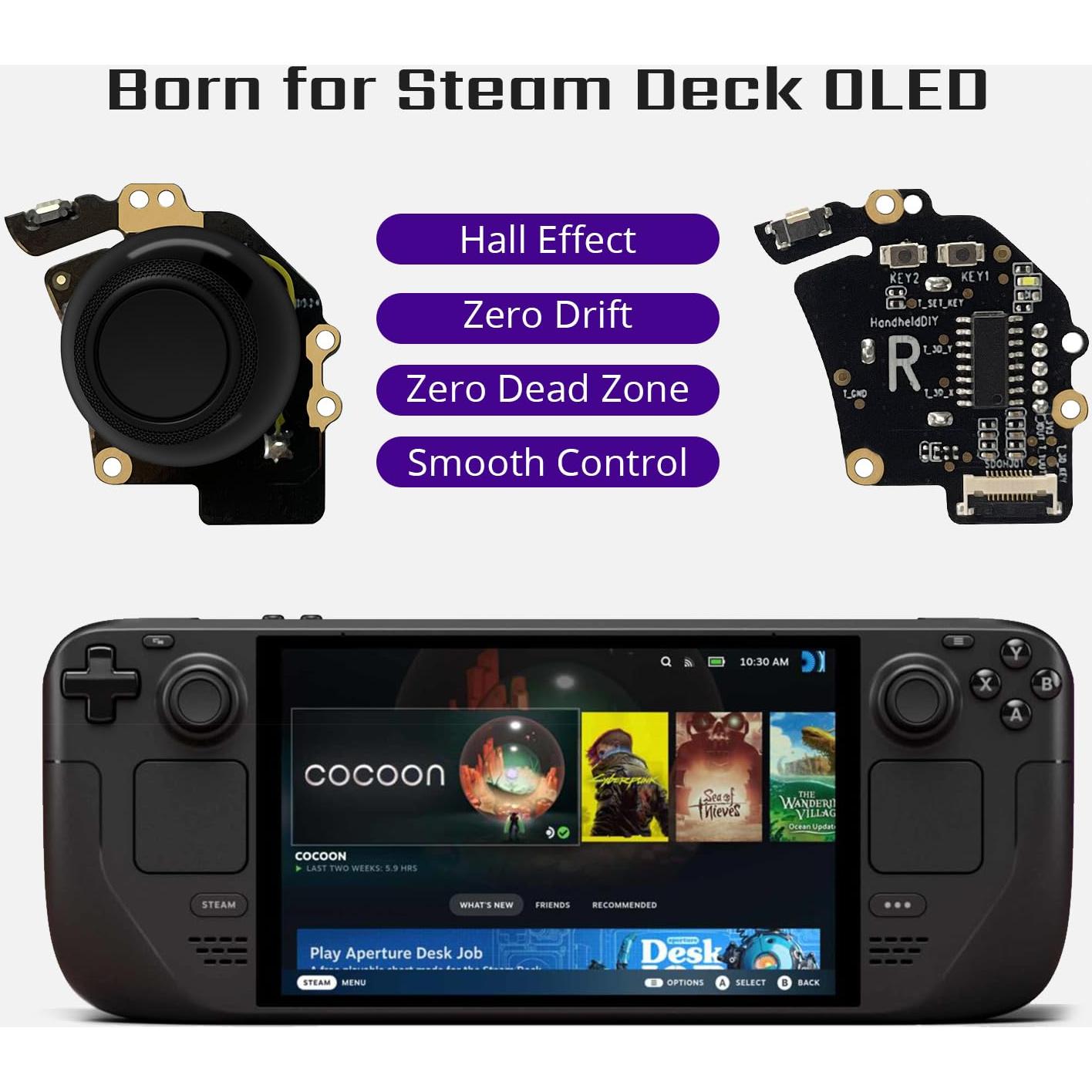 Joystick Hall HandheldDIY para Steam Deck OLED, Cero Deriva