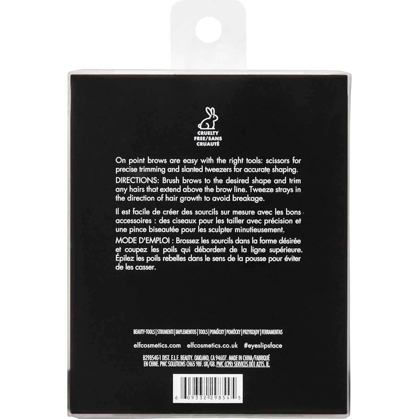 Kit de Cejas e.l.f. con Tijeras y Pinzas de Precisión