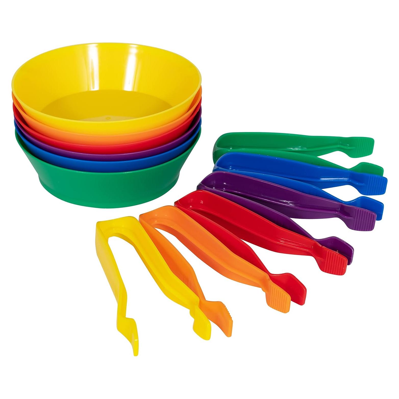 Set de Tazones de Clasificación y Pinzas EDX Education 12 Piezas