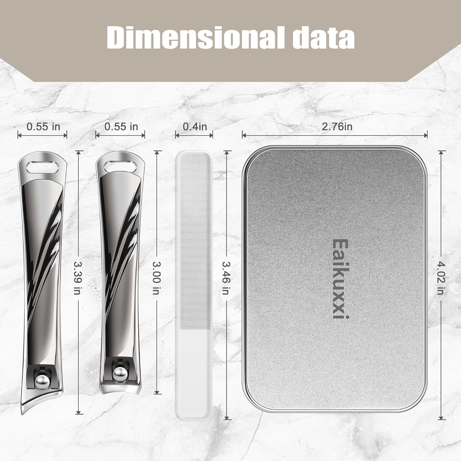 Juego de Cortauñas Premium Eaikuxxi para Uñas de Manos y Pies