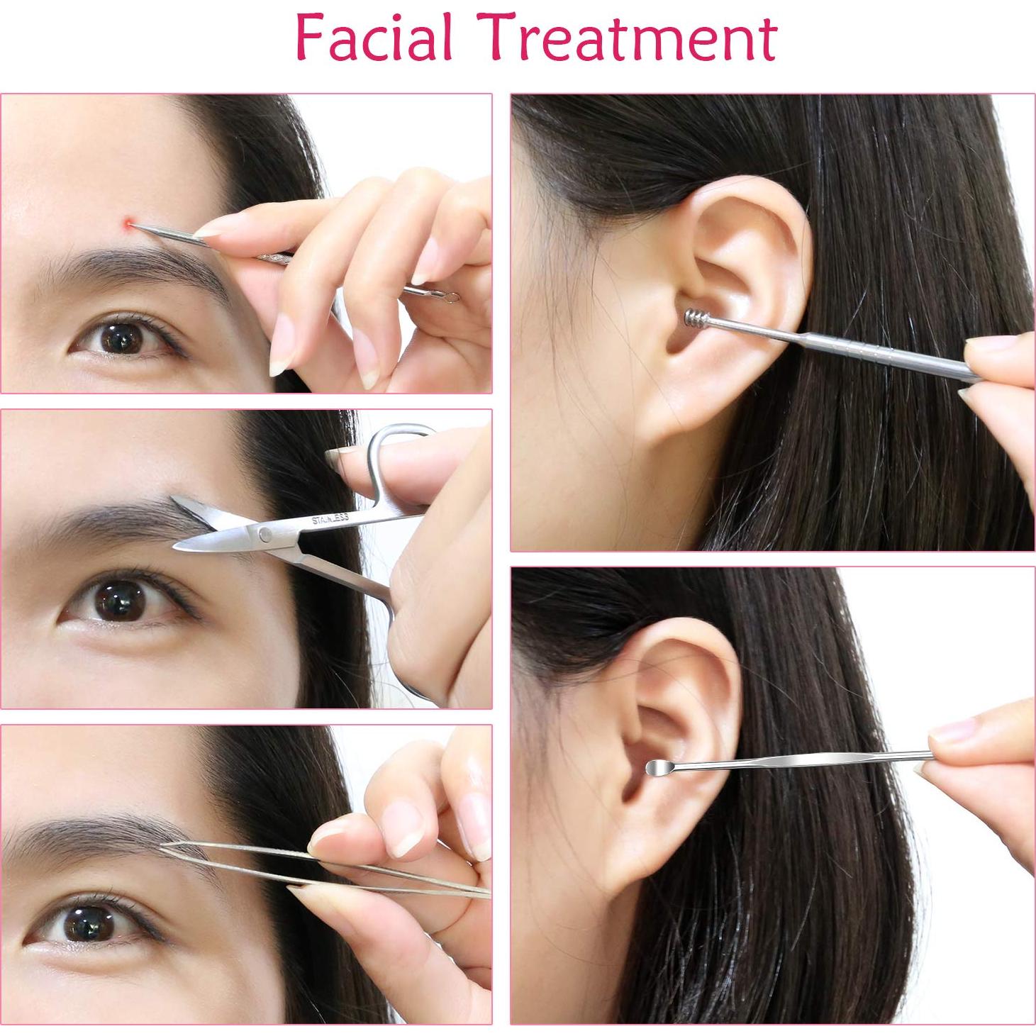 Set de Manicura y Pedicura 18 Piezas Teamkio Acero Inoxidable