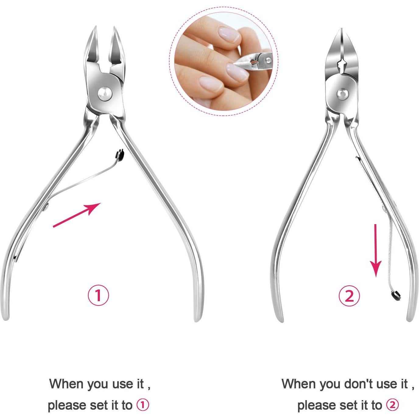 Set de Manicura y Pedicura 18 Piezas Teamkio Acero Inoxidable