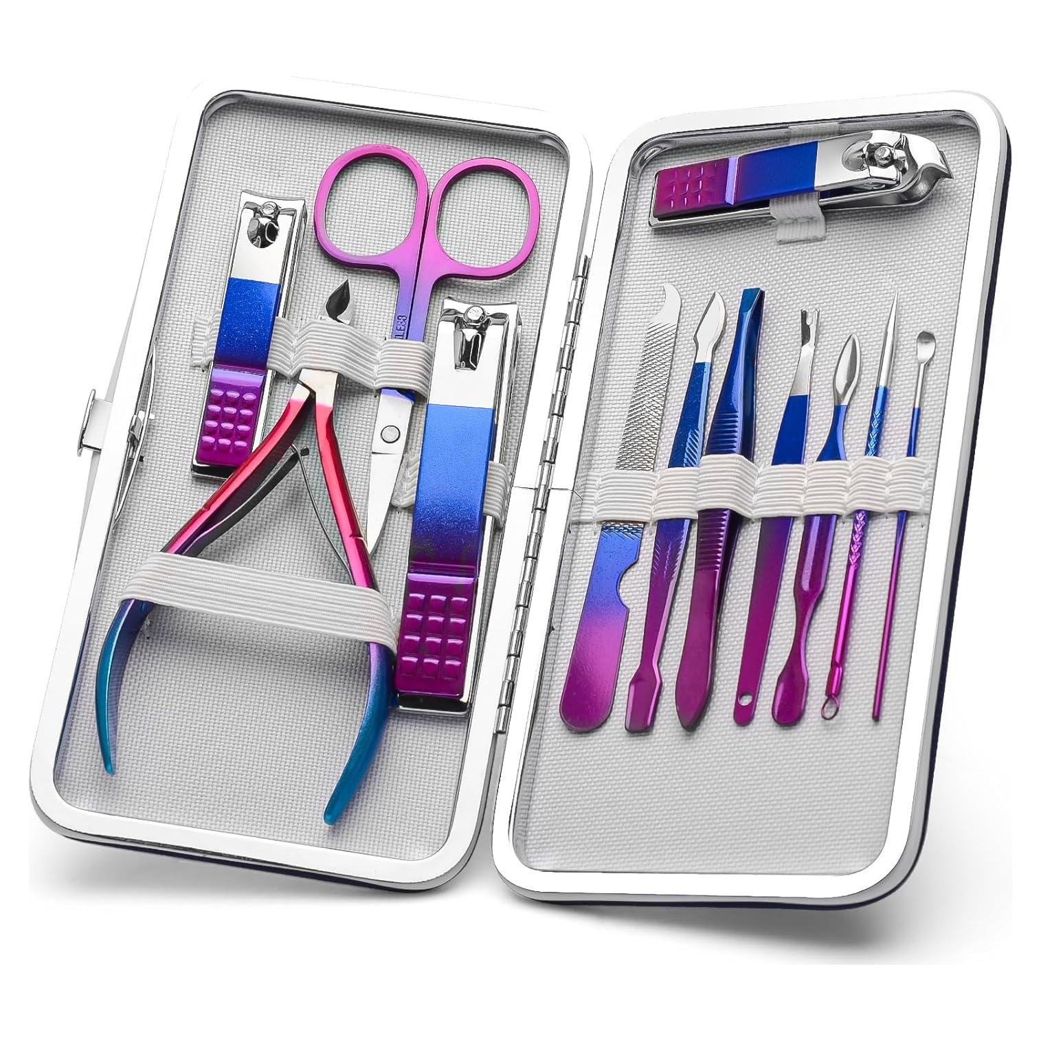 Juego de Manicura CGBE 12 Piezas con Estuche Portátil