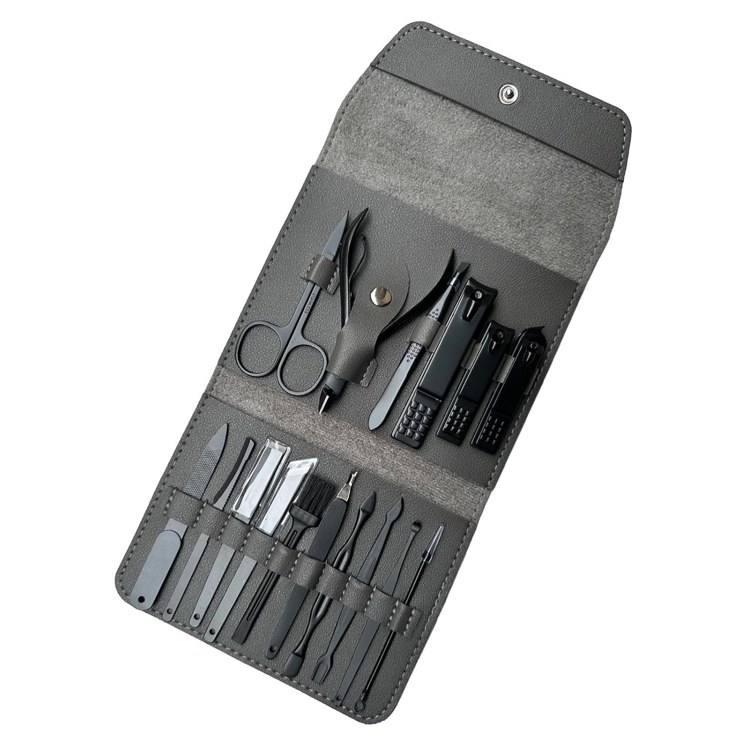 Juego de Manicura Profesional Lemon Shane - 16 Piezas Acero Inoxidable