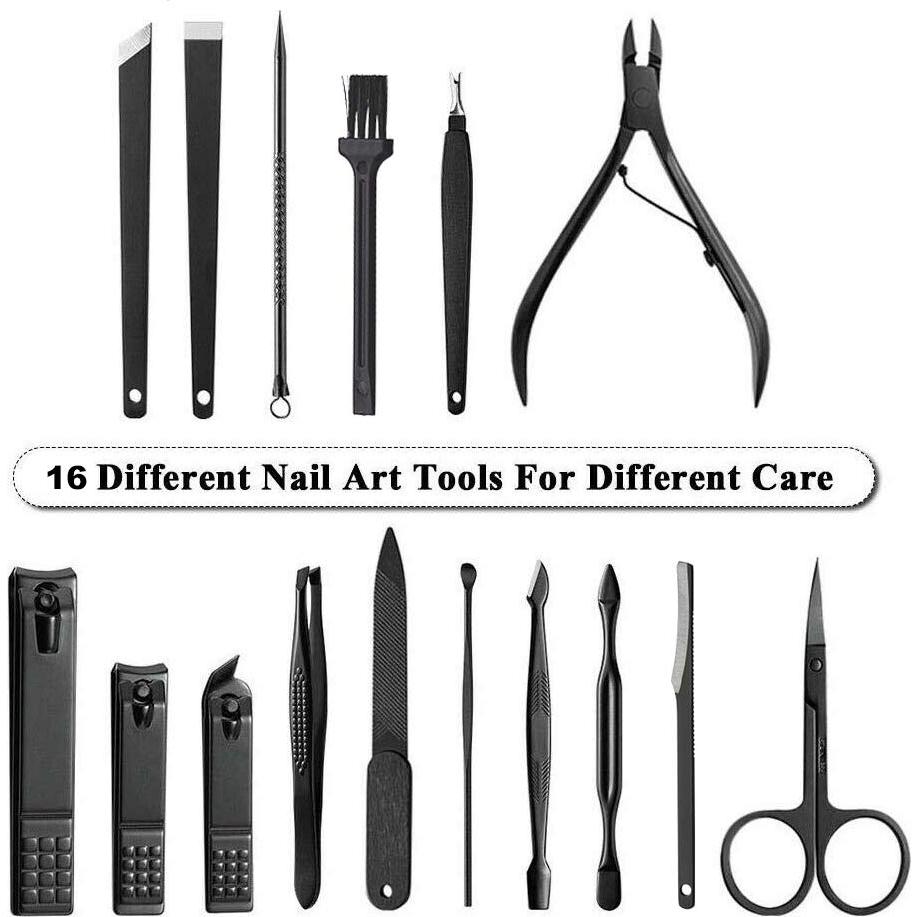 Juego de Manicura Profesional Lemon Shane - 16 Piezas Acero Inoxidable