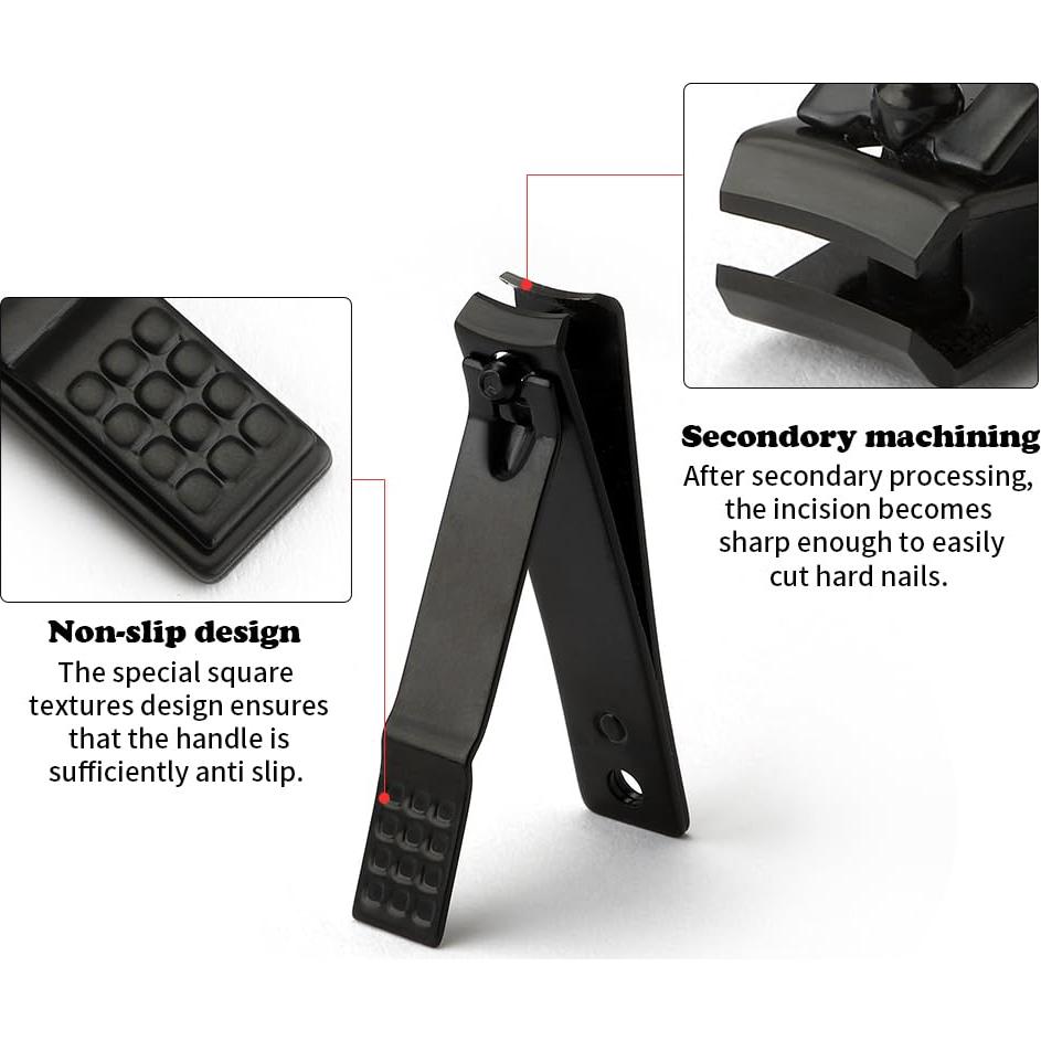 Juego de Manicura 8 en 1 MDOZQ Negro con Estuche de Cuero