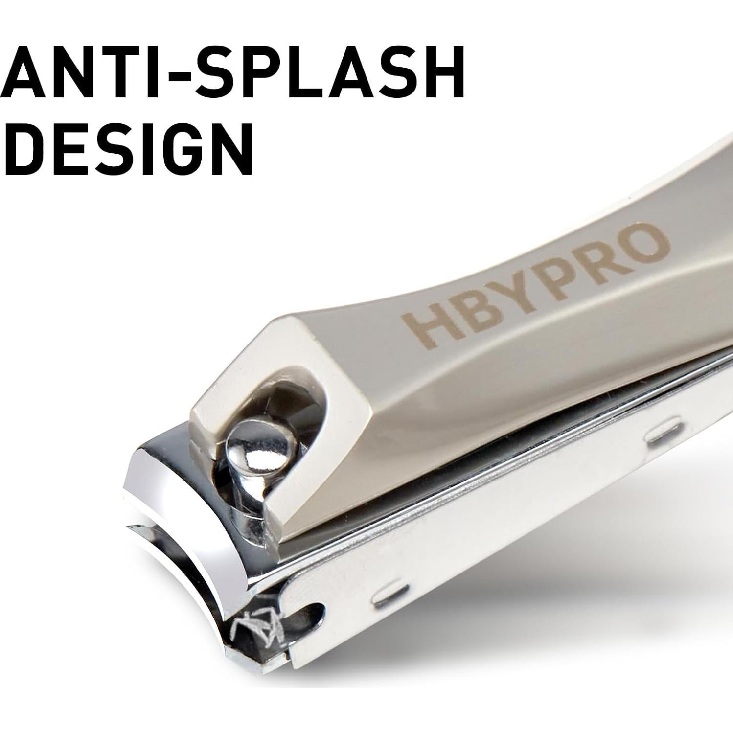 Juego de Cortauñas HBYPRO 4 en 1 Acero Inoxidable Plata