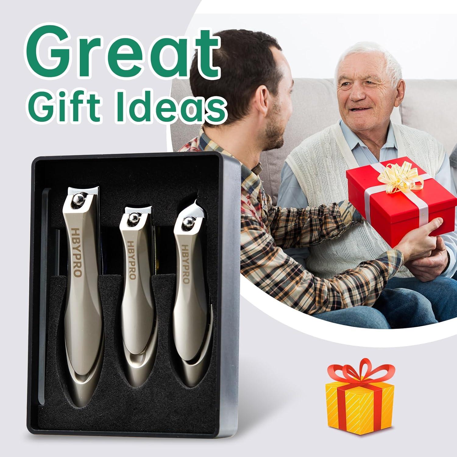 Juego de Cortauñas HBYPRO 4 en 1 Acero Inoxidable Plata