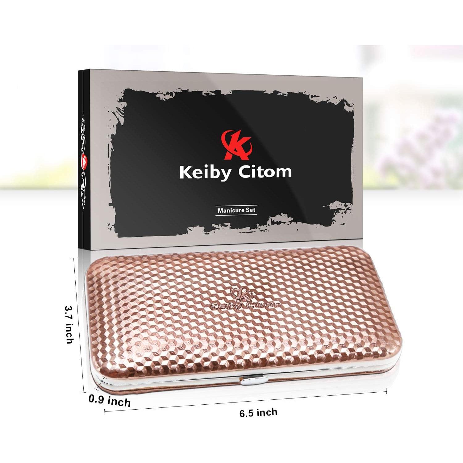 Kit de Manicura Profesional Keiby Citom 12 Piezas Acero Inoxidable