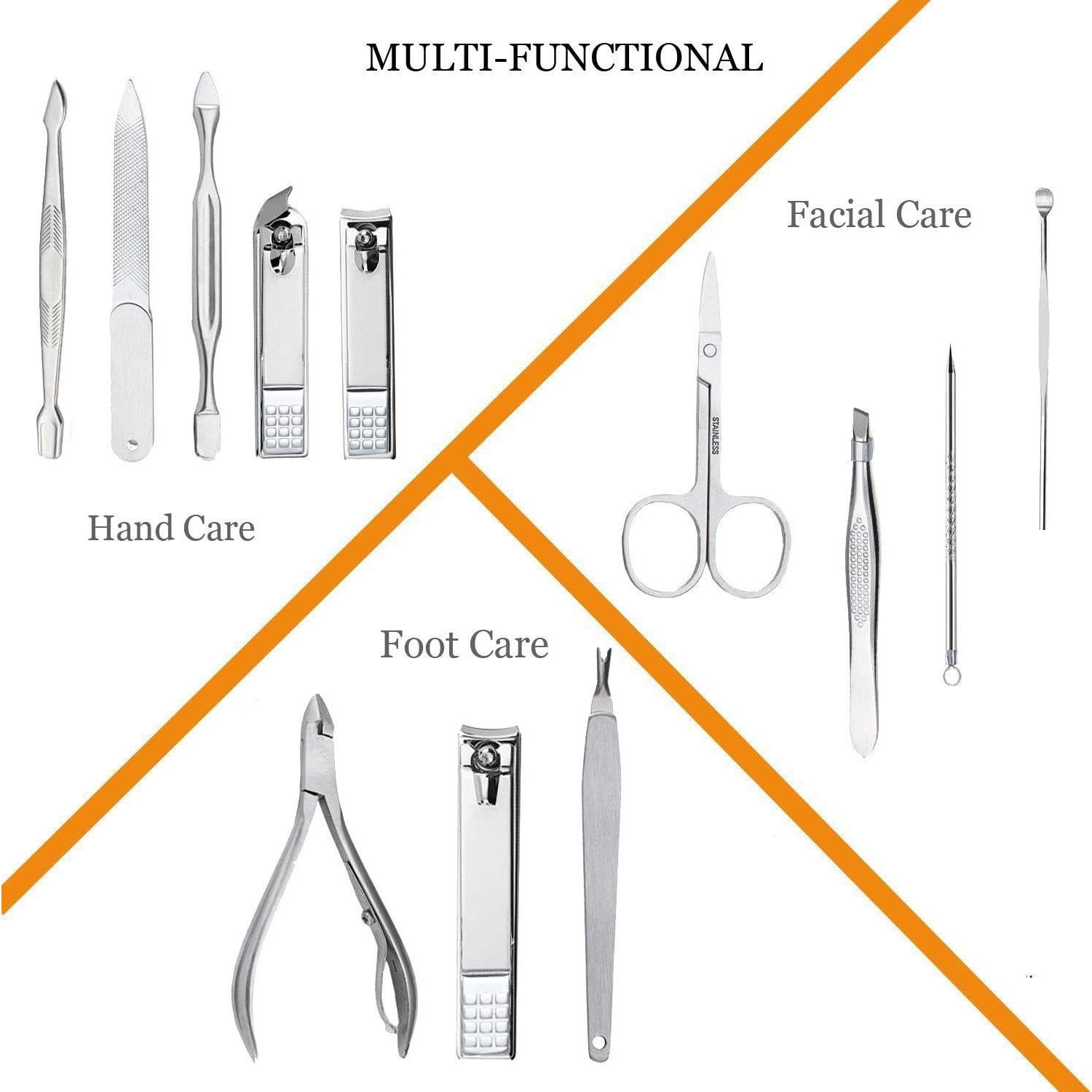 Kit de Manicura Profesional Keiby Citom 12 Piezas Acero Inoxidable